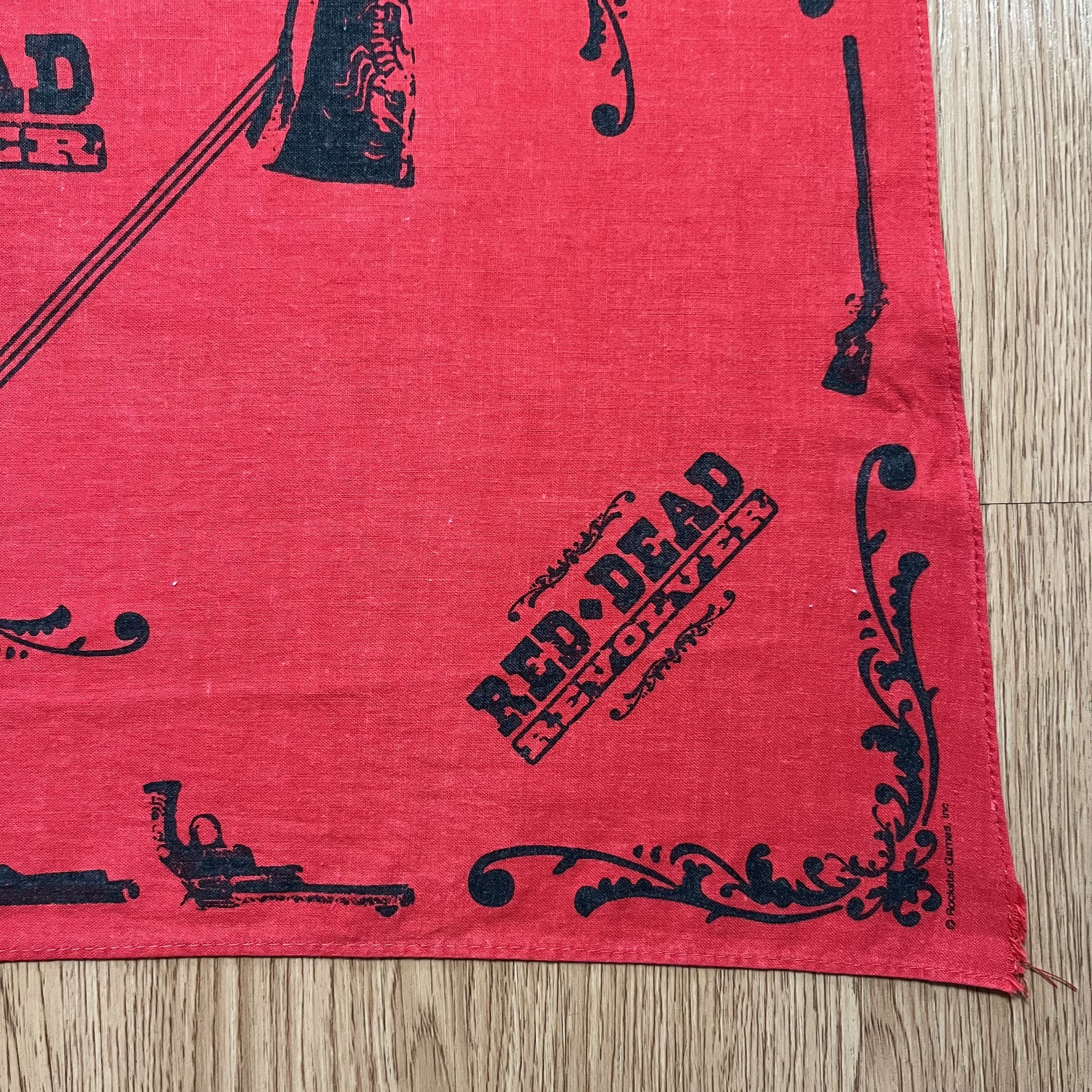 Vintage Red dead revolver bandana handkerchief Size ONE SIZE - 3 Thumbnail