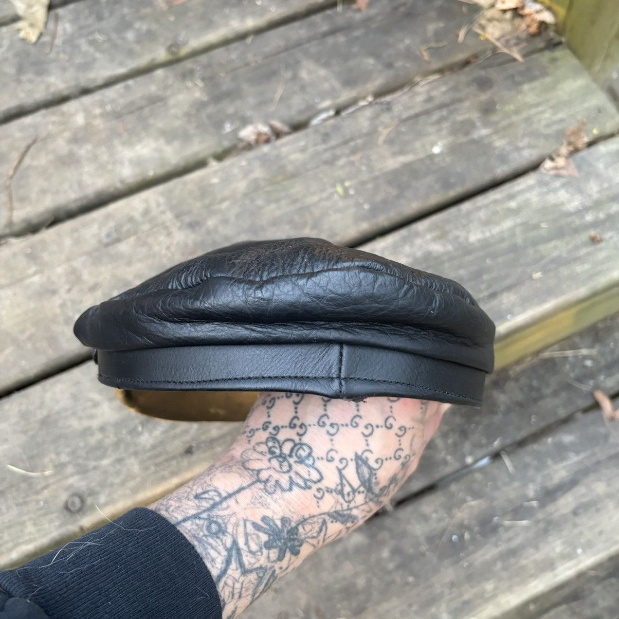 Hard Rock Cafe Vintage Leather Hard Rock Cafe Biker Daddy Captains Hat Size ONE SIZE - 3 Thumbnail