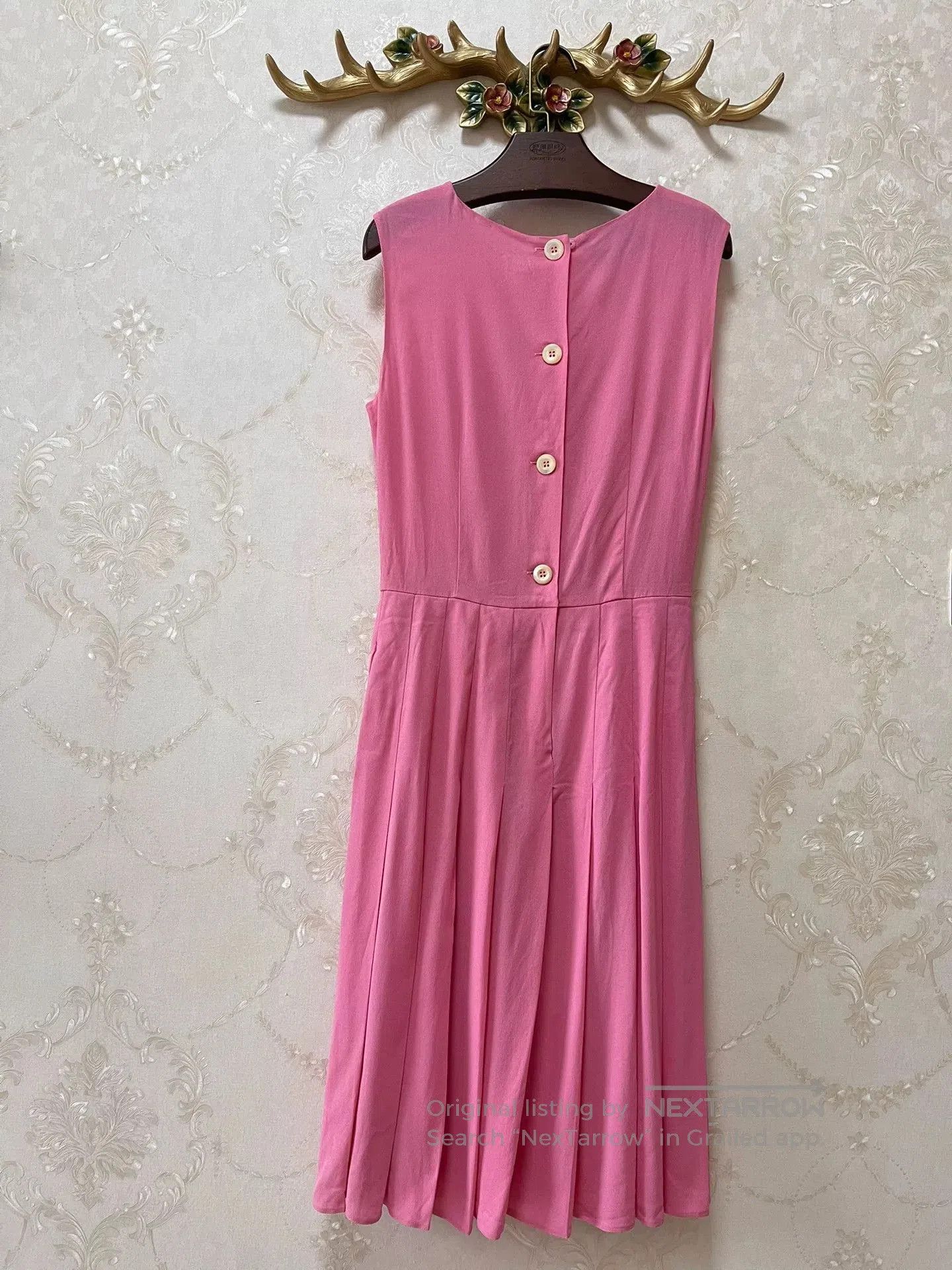 Prada Prada Classic Triangle Logo Sleeveless Pink Dress. Size M / US 6-8 / IT 42-44 - 7 Thumbnail