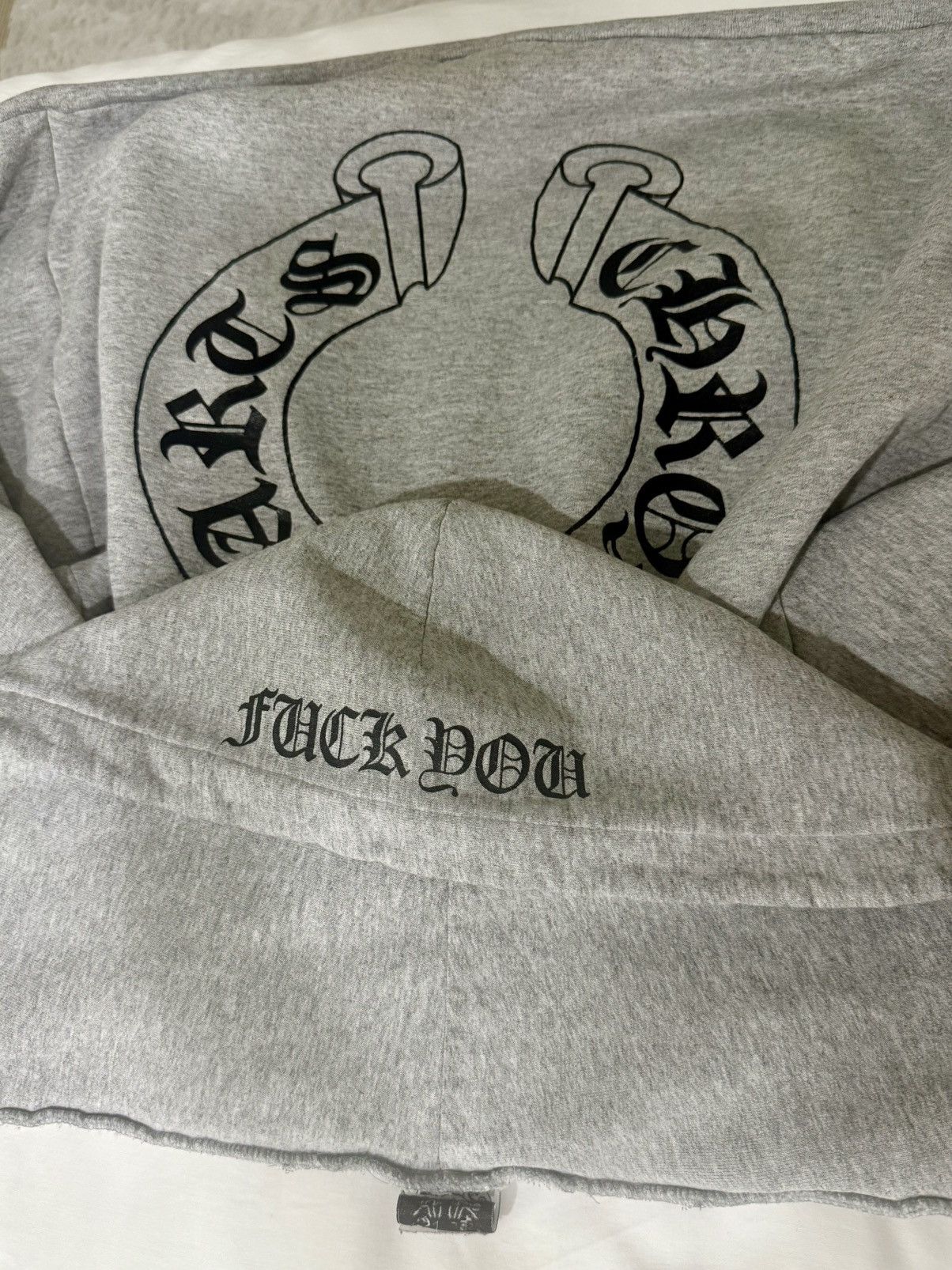 Chrome Hearts Vintage 90s Chrome Hearts Grey Thermal Lined 'FUCK