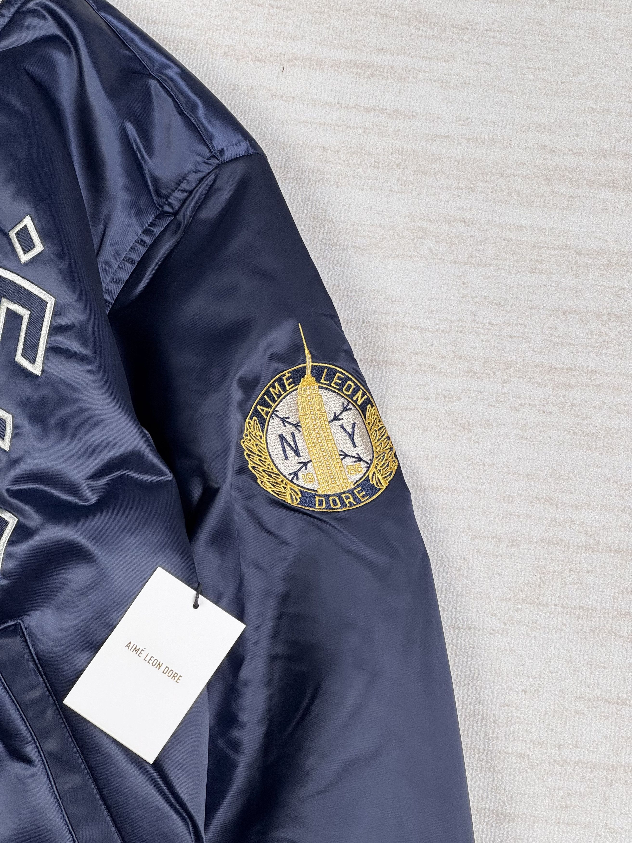 Aime Leon Dore UNWORN* ALD Reversible Satin Varsity Jacket navy/cream Size US S / EU 44-46 / 1 - 4 Thumbnail