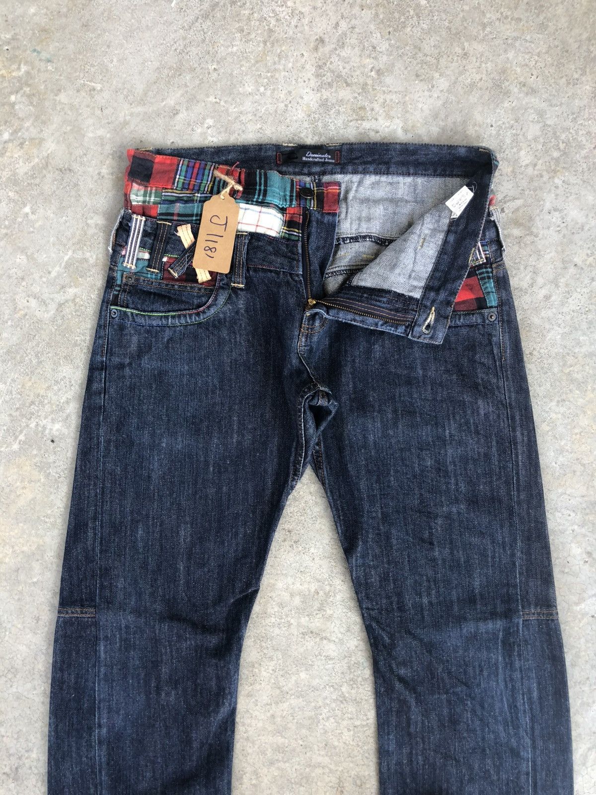 Hysteric Glamour Japanese Dominate Double Waist Embroidered Distressed Jeans Size US 33 - 3 Thumbnail