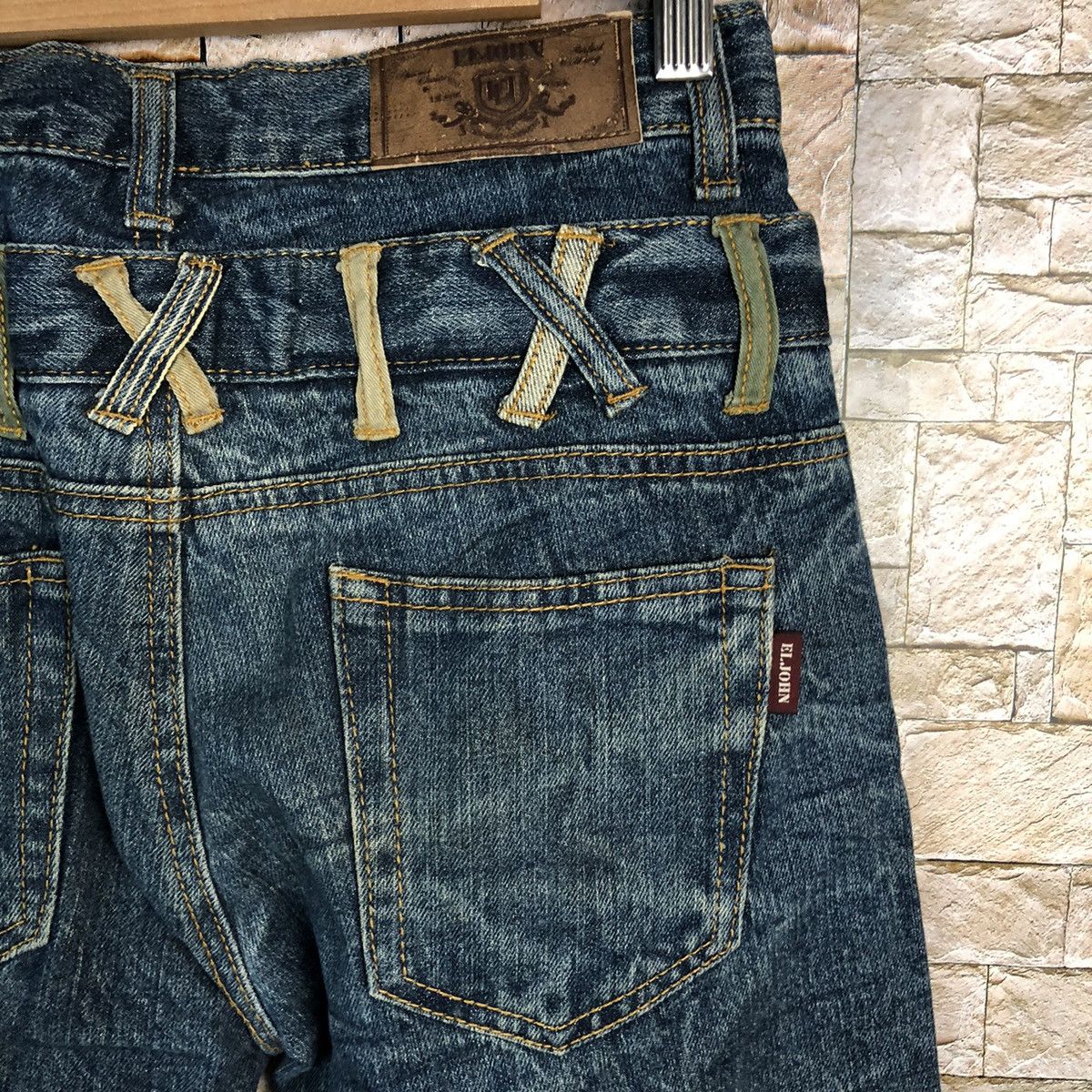 Japanese Brand Le John Blue Double Waist Denim Pants #A159 Size US 26 / EU 42 - 20 Thumbnail