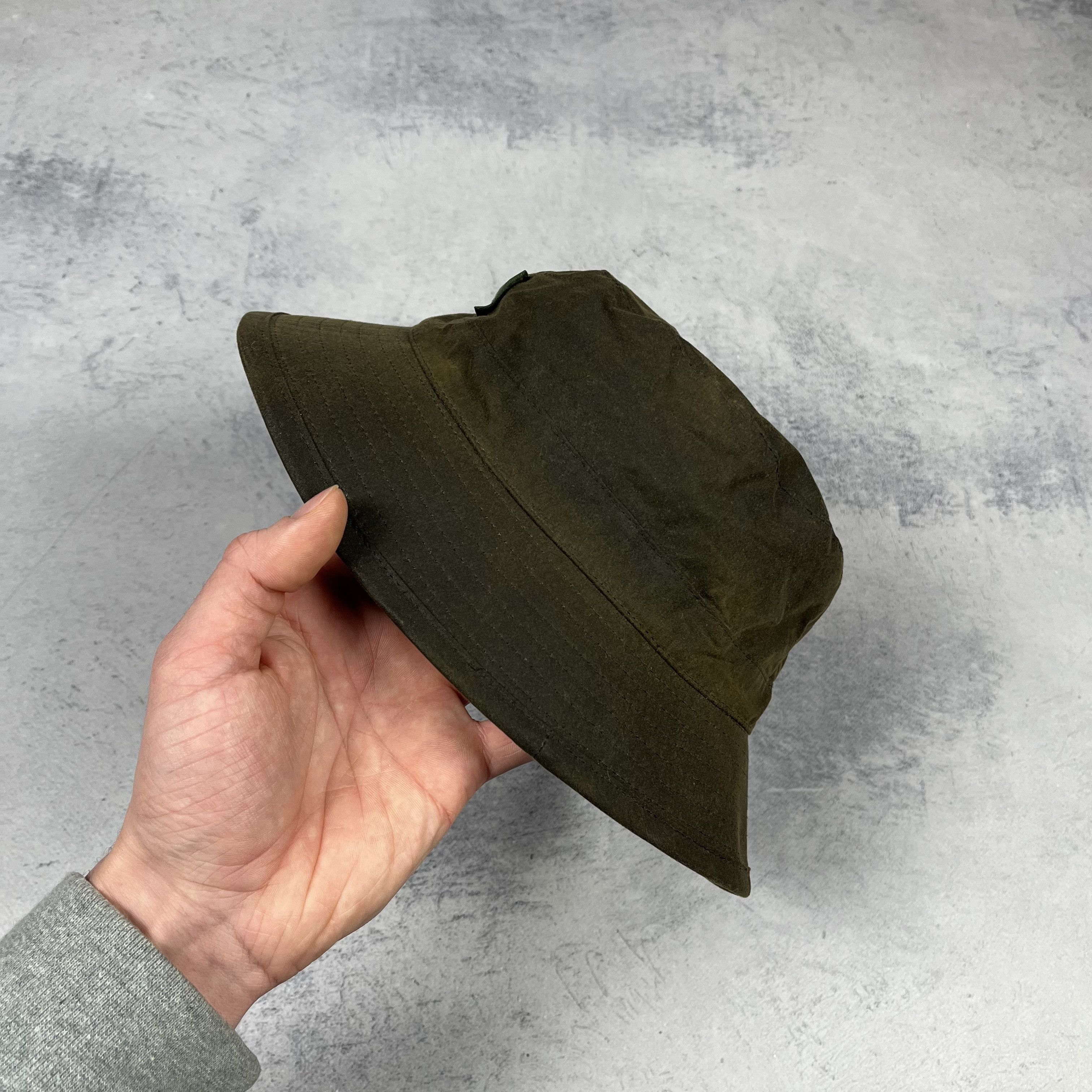 Barbour Barbour Waxed Olive Bucket Hat Size ONE SIZE - 5 Thumbnail