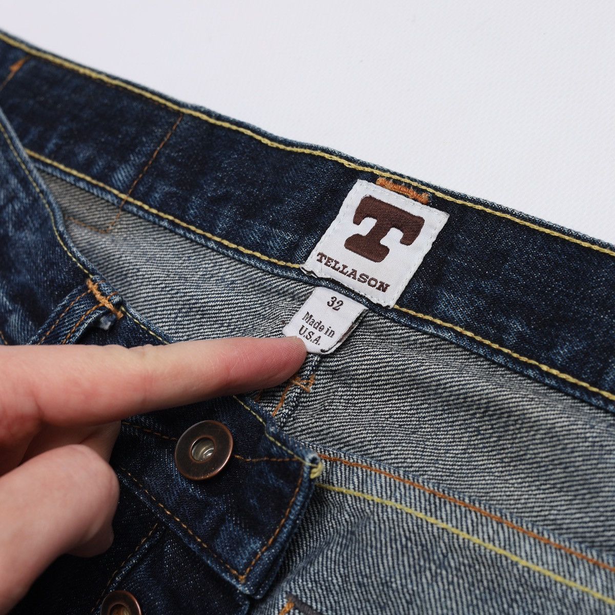 Tellason Tellason made in USA Selvedge Denim Jeans Pants slim tapered Size US 32 / EU 48 - 10 Thumbnail