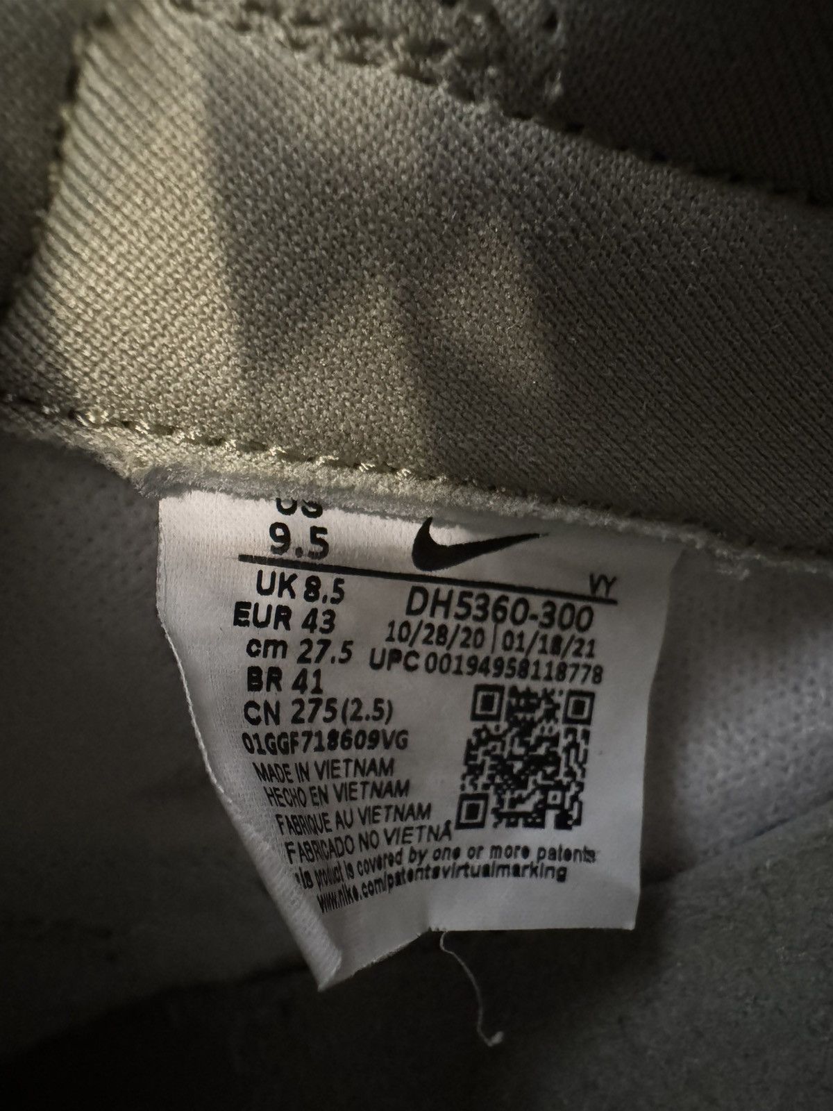 Nike Nike Dunk Low Dusty Olive Size US 9.5 / EU 42-43 - 6 Thumbnail