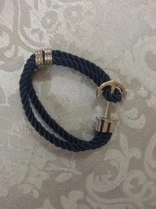 Jewelry Men Anchor Bracelet Size ONE SIZE - 2 Thumbnail