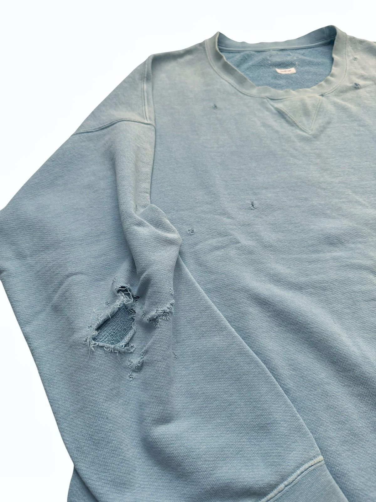 Visvim Jumbo SB Sweat DMGD Crewneck Blue Size US L / EU 52-54 / 3 - 4 Thumbnail