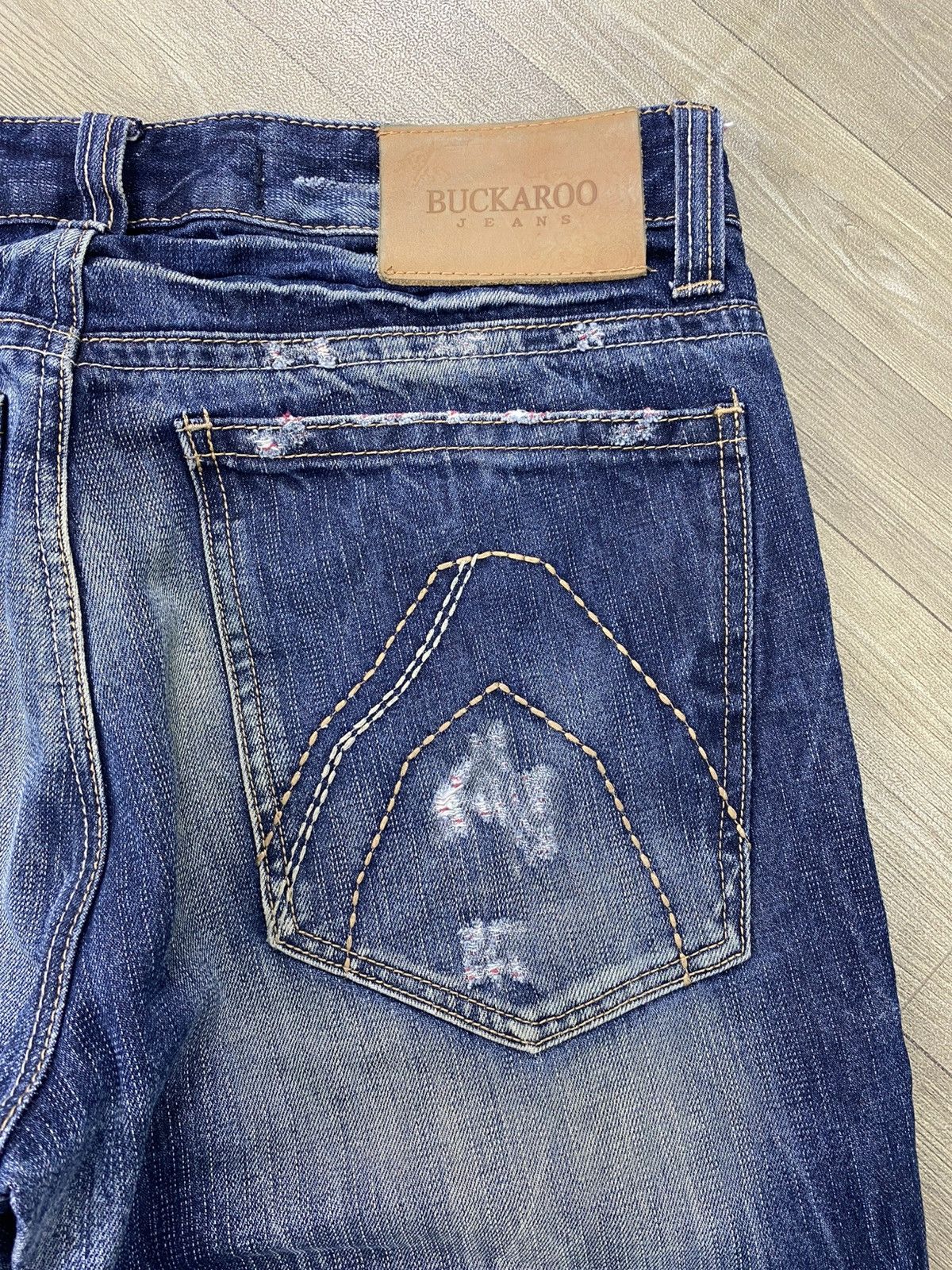 If Six Was Nine 2000s Buckaroo Distressed Faded Kmrii Lgb Punk Style Jeans Size US 34 / EU 50 - 15 Thumbnail