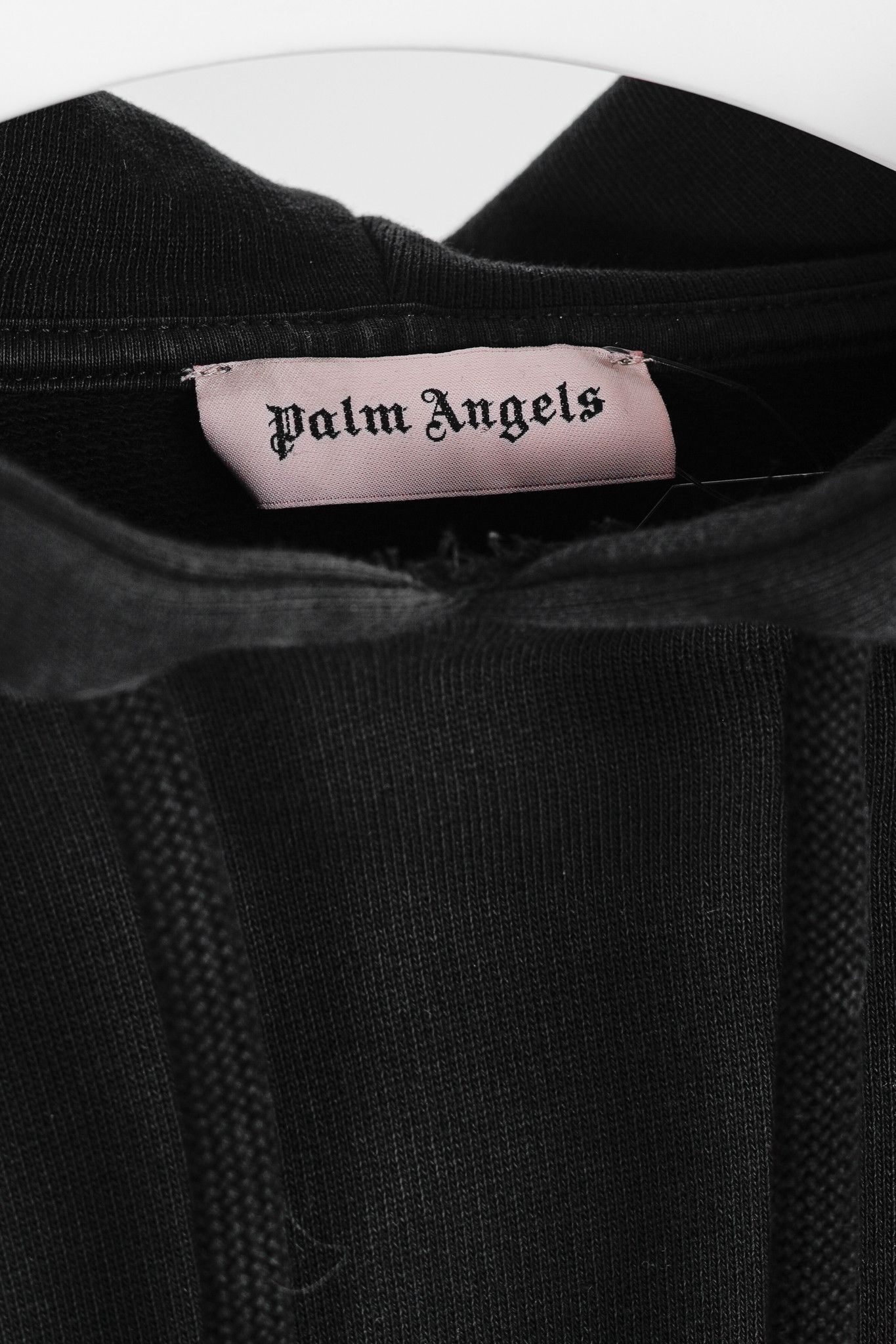 Palm Angels Palm Angels Summer 2019 Black Cropped Logo Print Hoodie Size S / US 4 / IT 40 - 4 Thumbnail