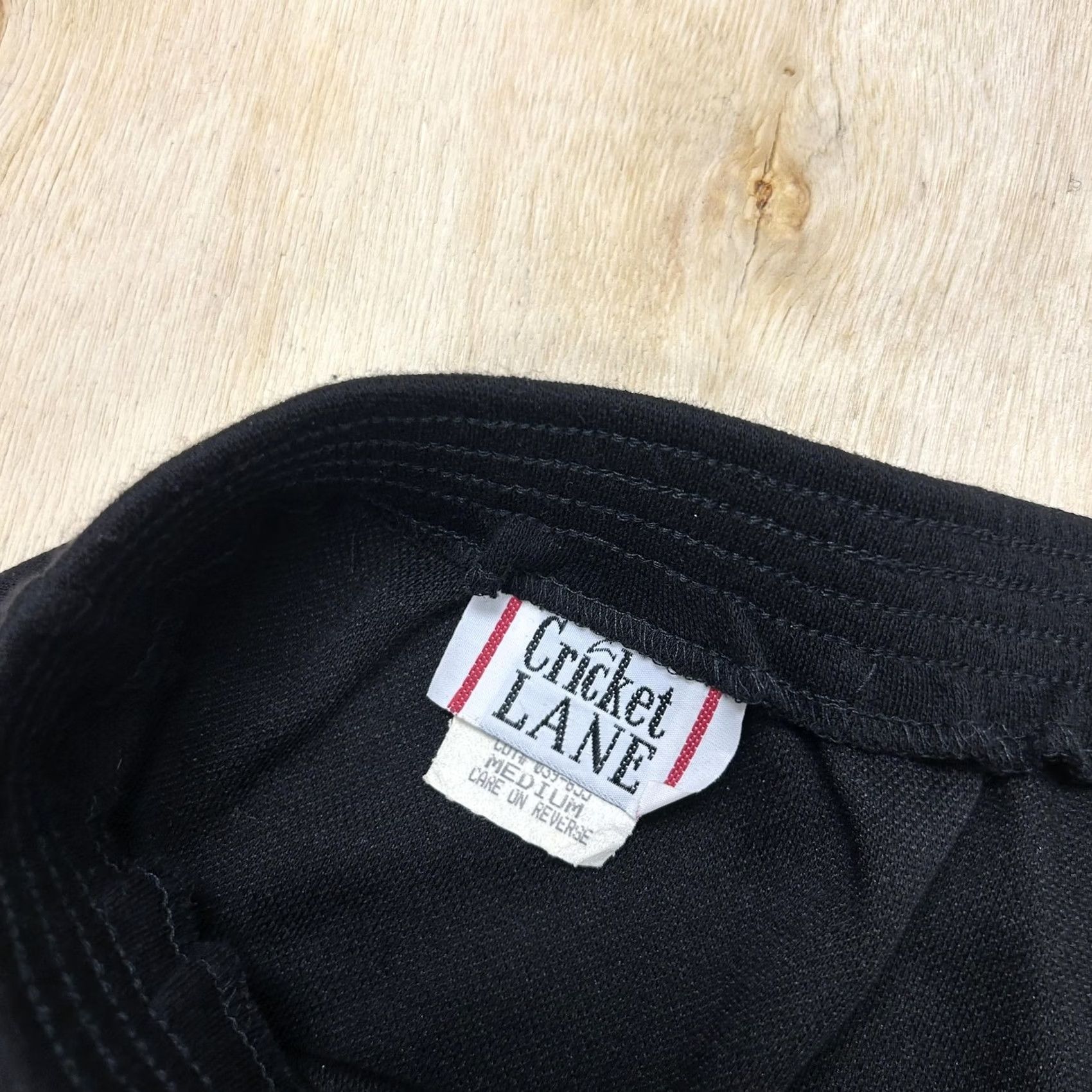 Vintage Vintage Sweatpants Womens M Black Knit Elastic Waist Pull On Lounge Cricket Lane Size 32" / US 10 / IT 46 - 3 Thumbnail