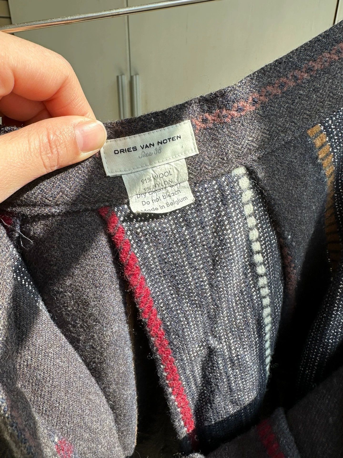 Dries Van Noten DVN Pleated Wool Skirt 38 (Adjusted Waist 68cm) Used Size 26" / US 2 / IT 38 - 6 Thumbnail