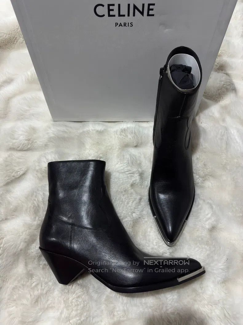 Celine CELINE Metal Toe Zipper Boots Size US 7 / EU 40 - 1 Thumbnail