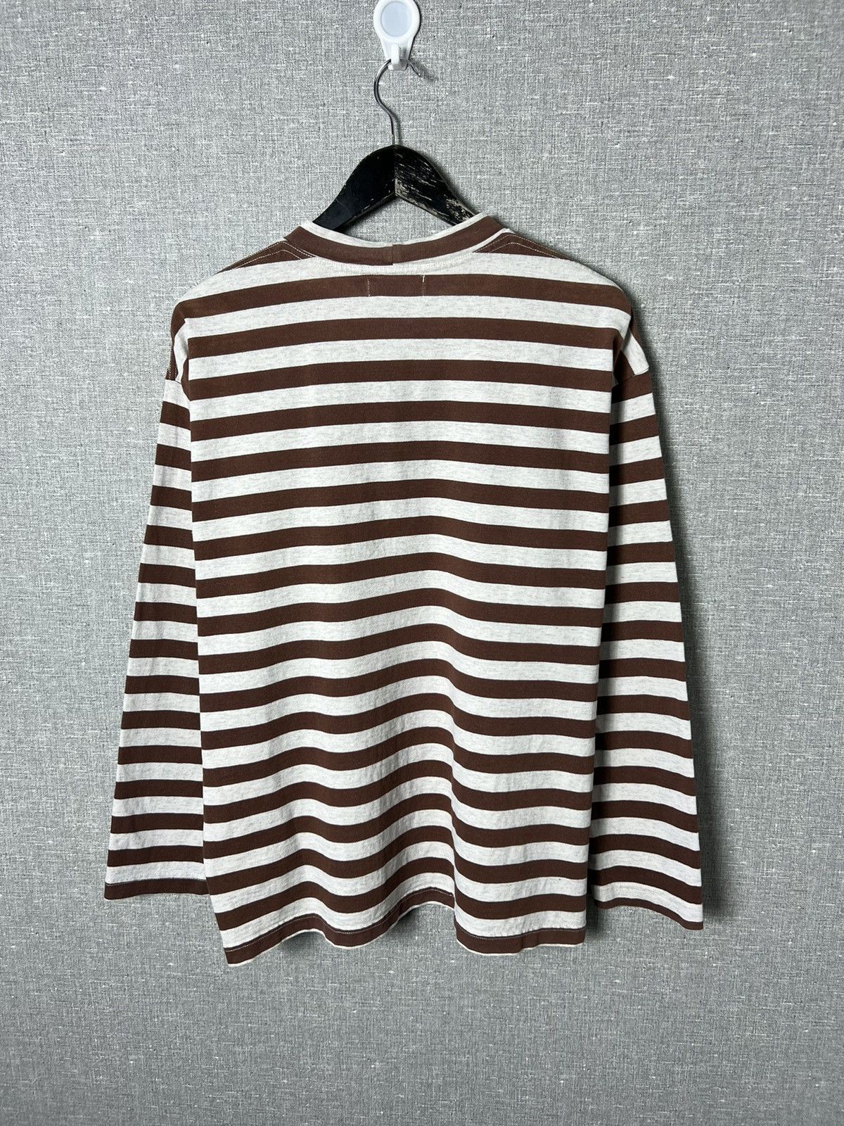 Guess Rare Vintage Guess Jeans USA Striped Long Sleeve Brown/Grey Size US L / EU 52-54 / 3 - 17 Thumbnail