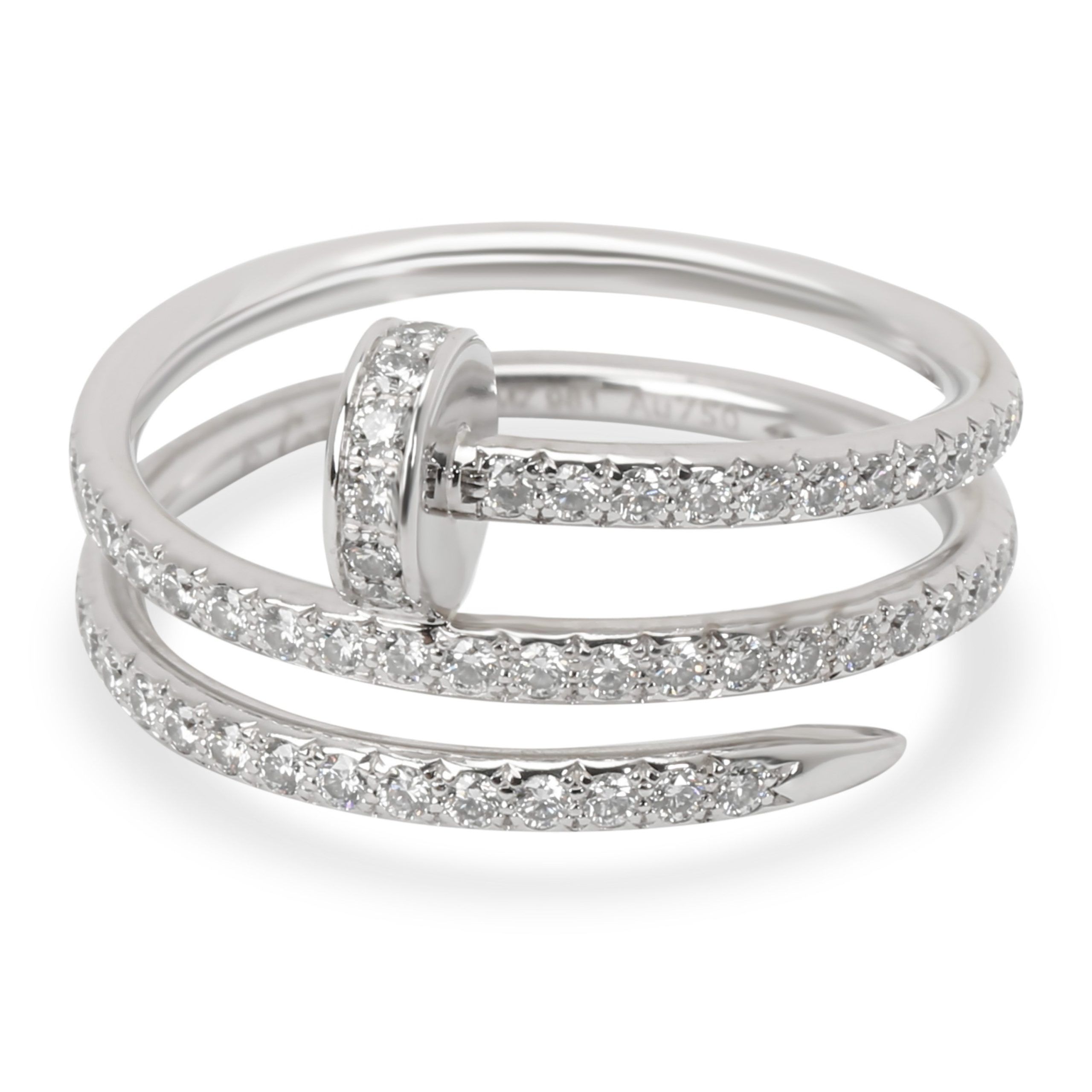 image of Cartier Juste Un Clou Diamond Ring In 18K Yellow Gold (Size 53), Women's