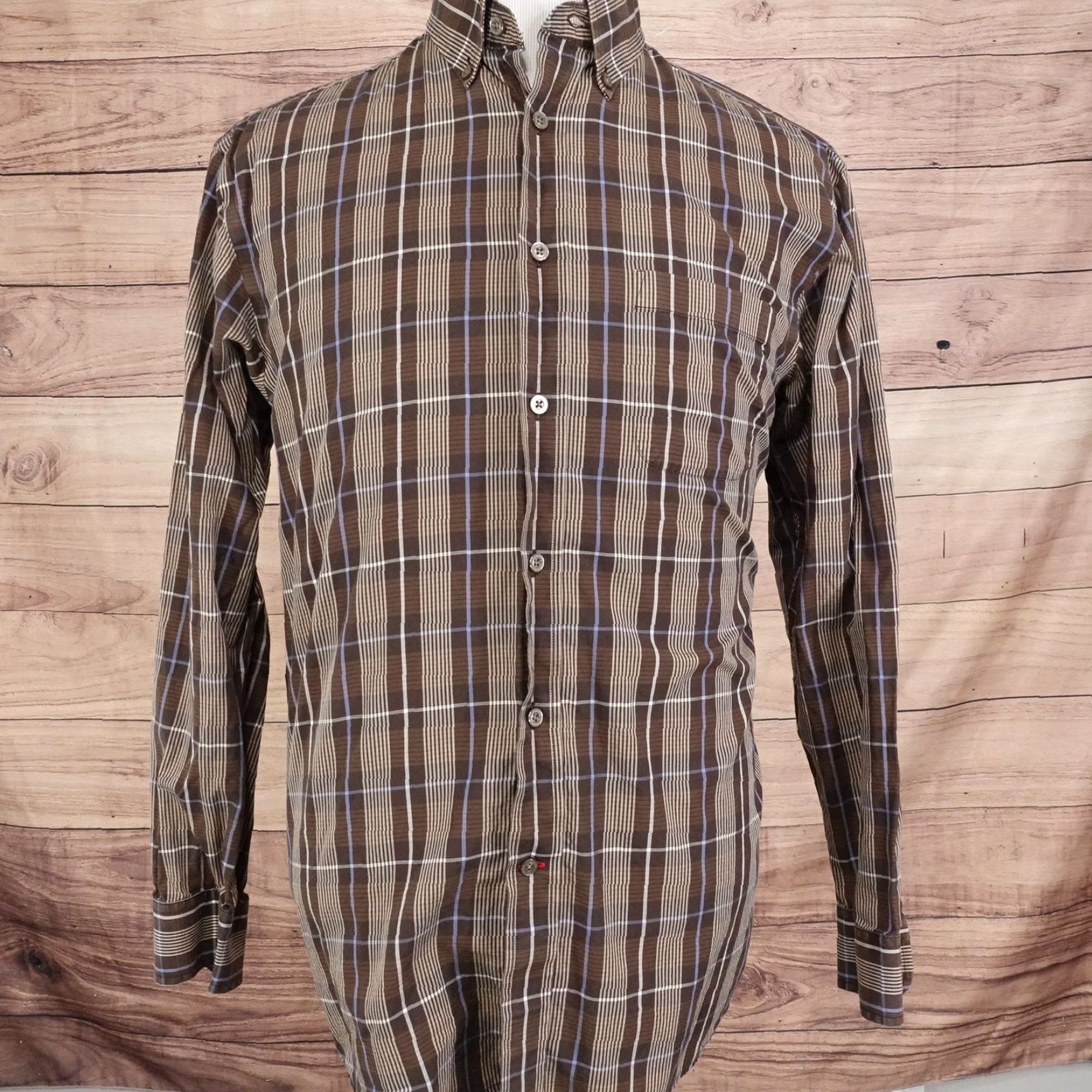 Cremieux Daniel Cremieux Shirt Mens Large Brown Plaid Button-Down Long Sleeve Cotton Shirt Mens Large Brown Plaid Button-Down Cotton Size US L / EU 52-54 / 3 - 3 Thumbnail