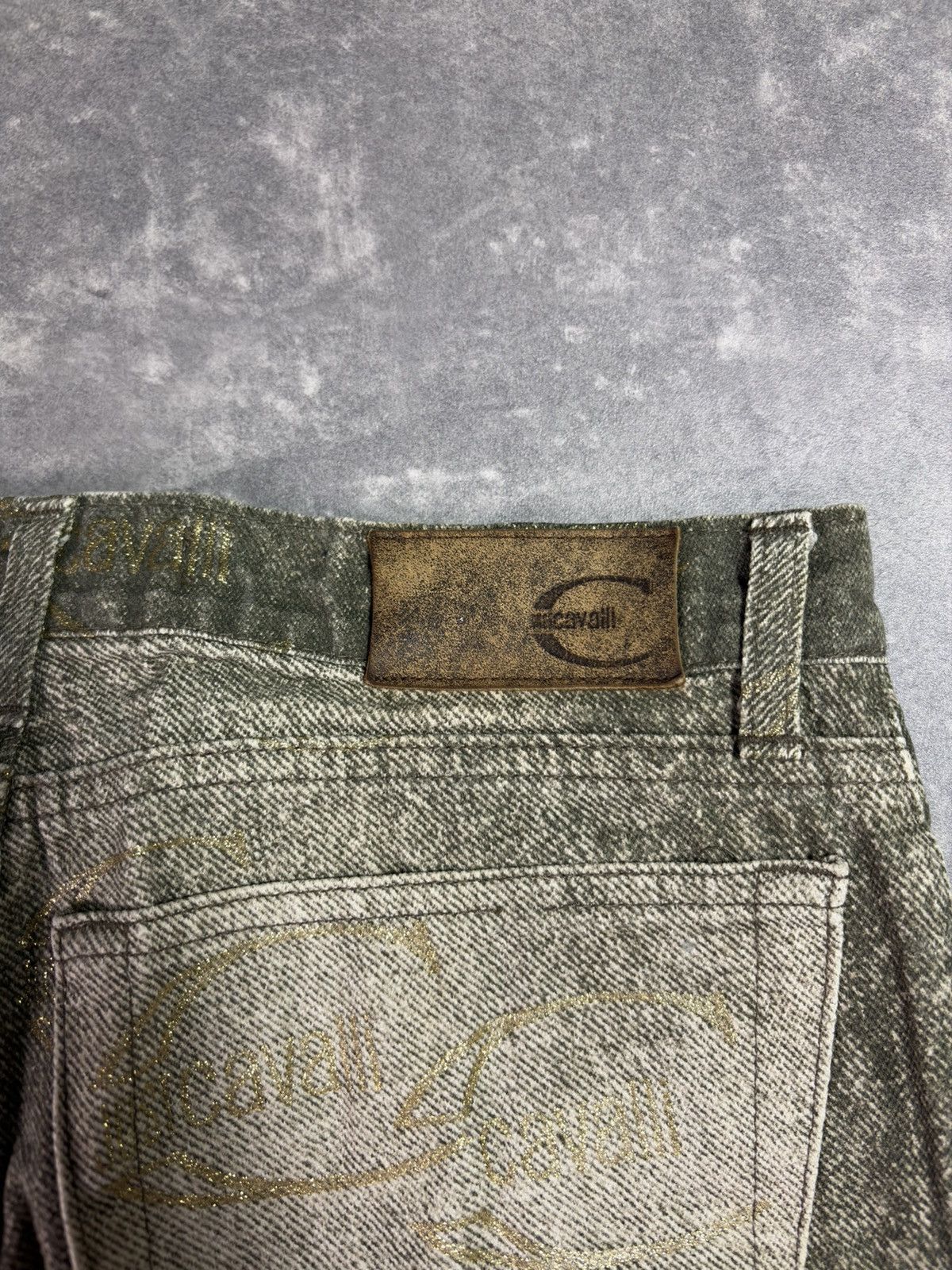 Just Cavalli 00s Just Cavalli Propaganda Multilogo Monogram Flared Jeans Size US 28 / EU 44 - 11 Thumbnail