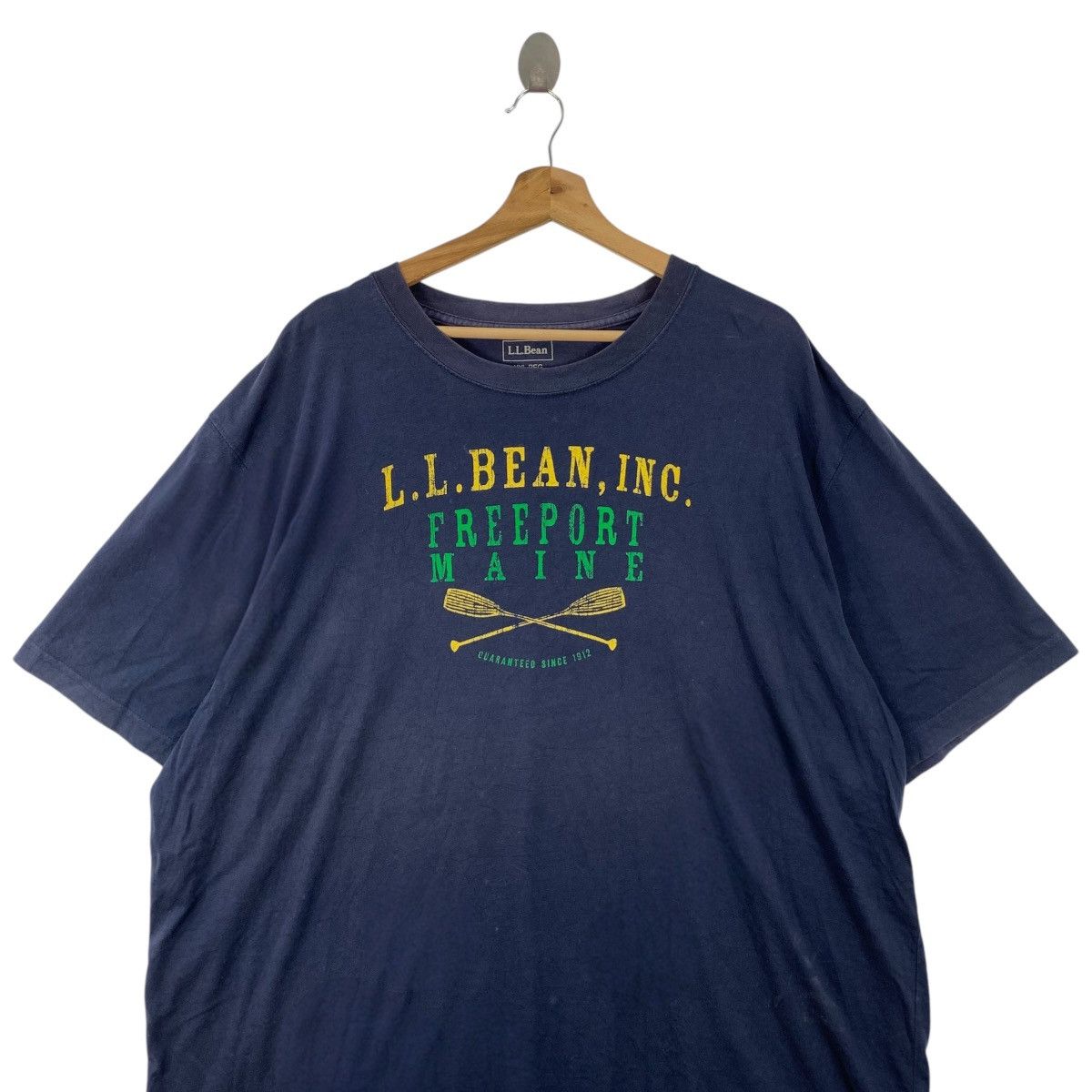 BEAN OUTDOOR KAYAK Natural Faded Tee Shirt Top