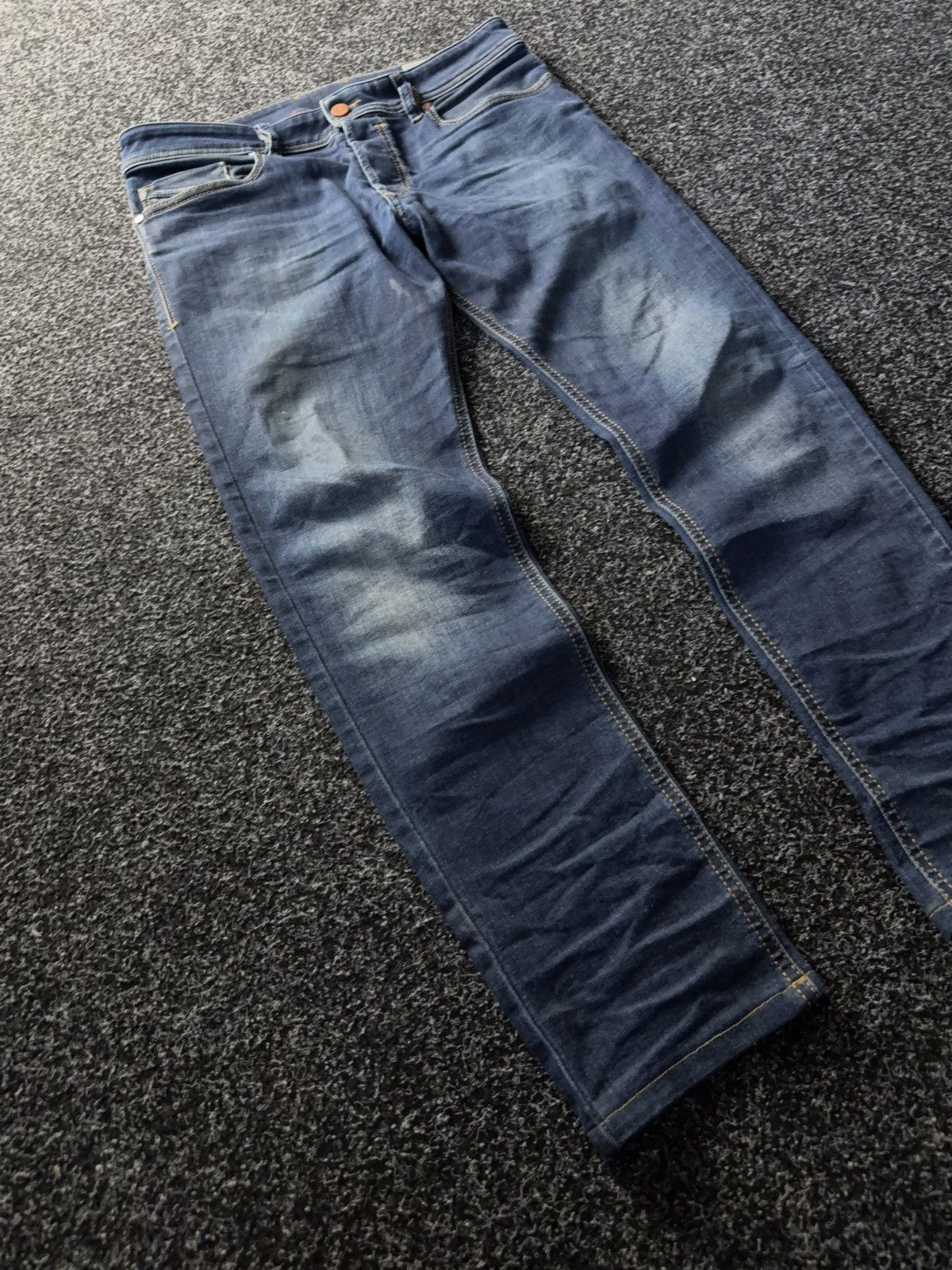 Diesel Designer Dirty Diesel Sleenker Skinny Jeans Blue Wash W30 Size 30" / US 8 / IT 44 - 2 Thumbnail