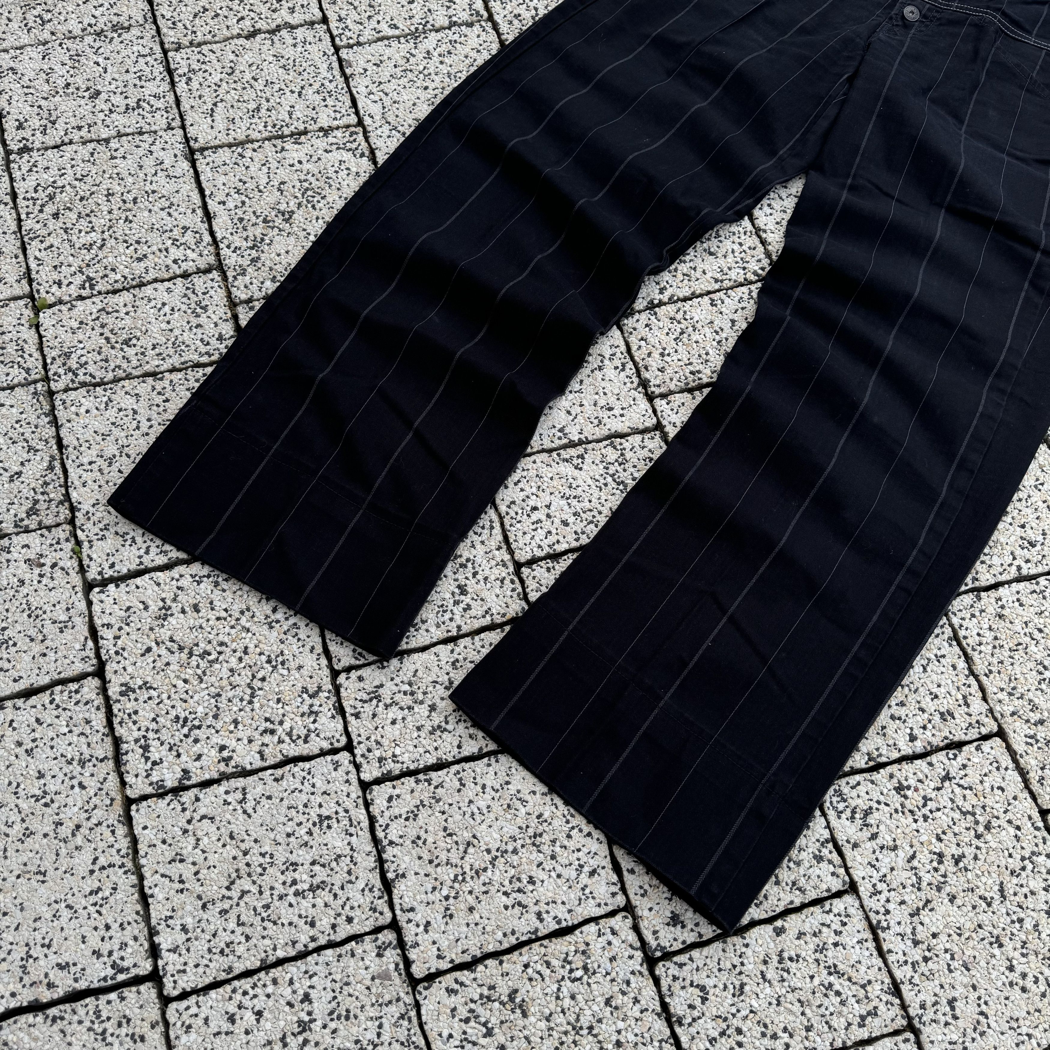 Marithe + Francois Girbaud × Vintage MARITHE FRANCOIS GIRBAUD STRIPES AVANTGARDE BAGGY Y2K PANTS Size US 30 / EU 46 - 2 Thumbnail