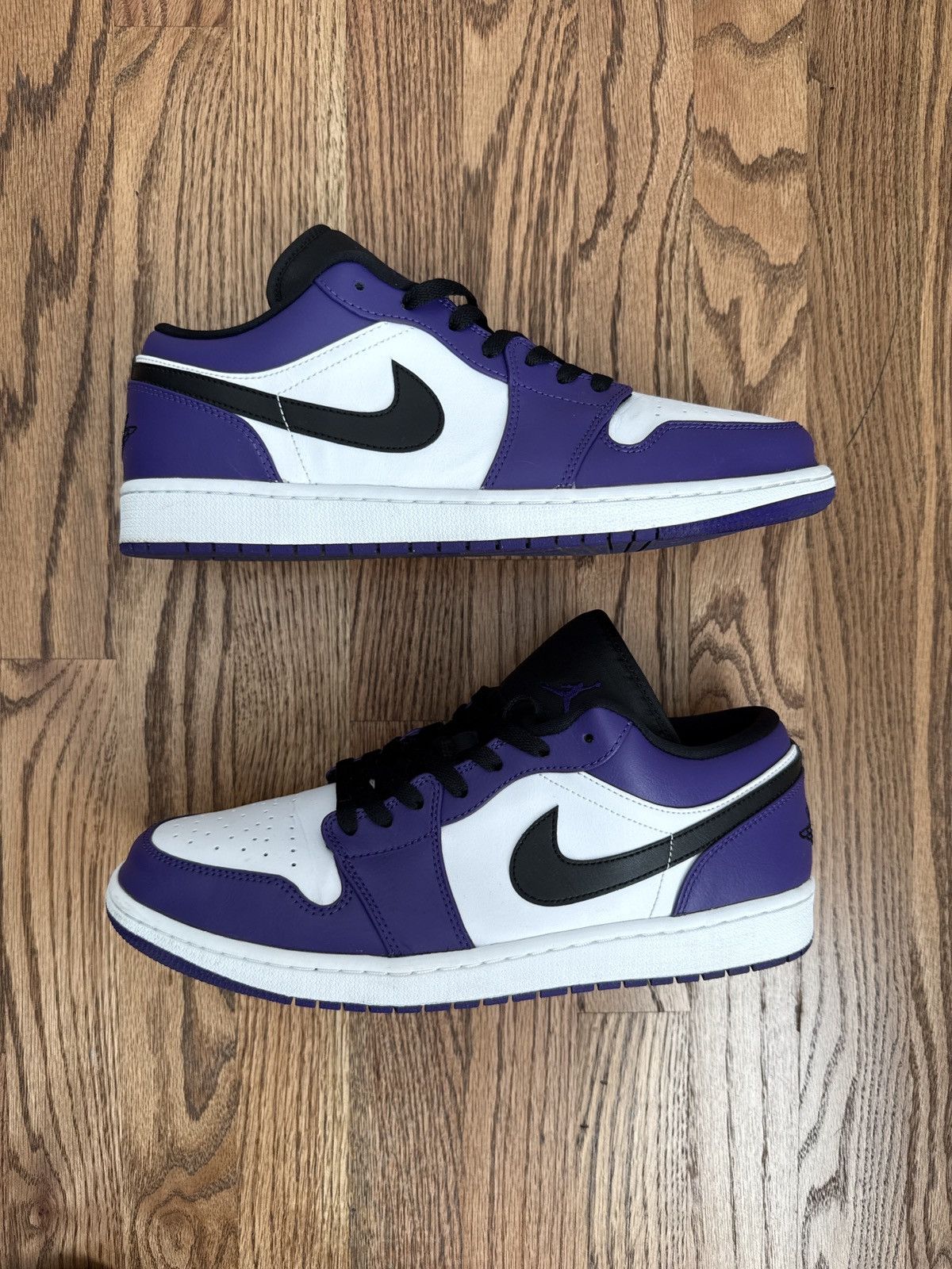 Jordan Brand Air Jordan 1 Low Court Purple White Size US 12 / EU 45 - 1 Thumbnail