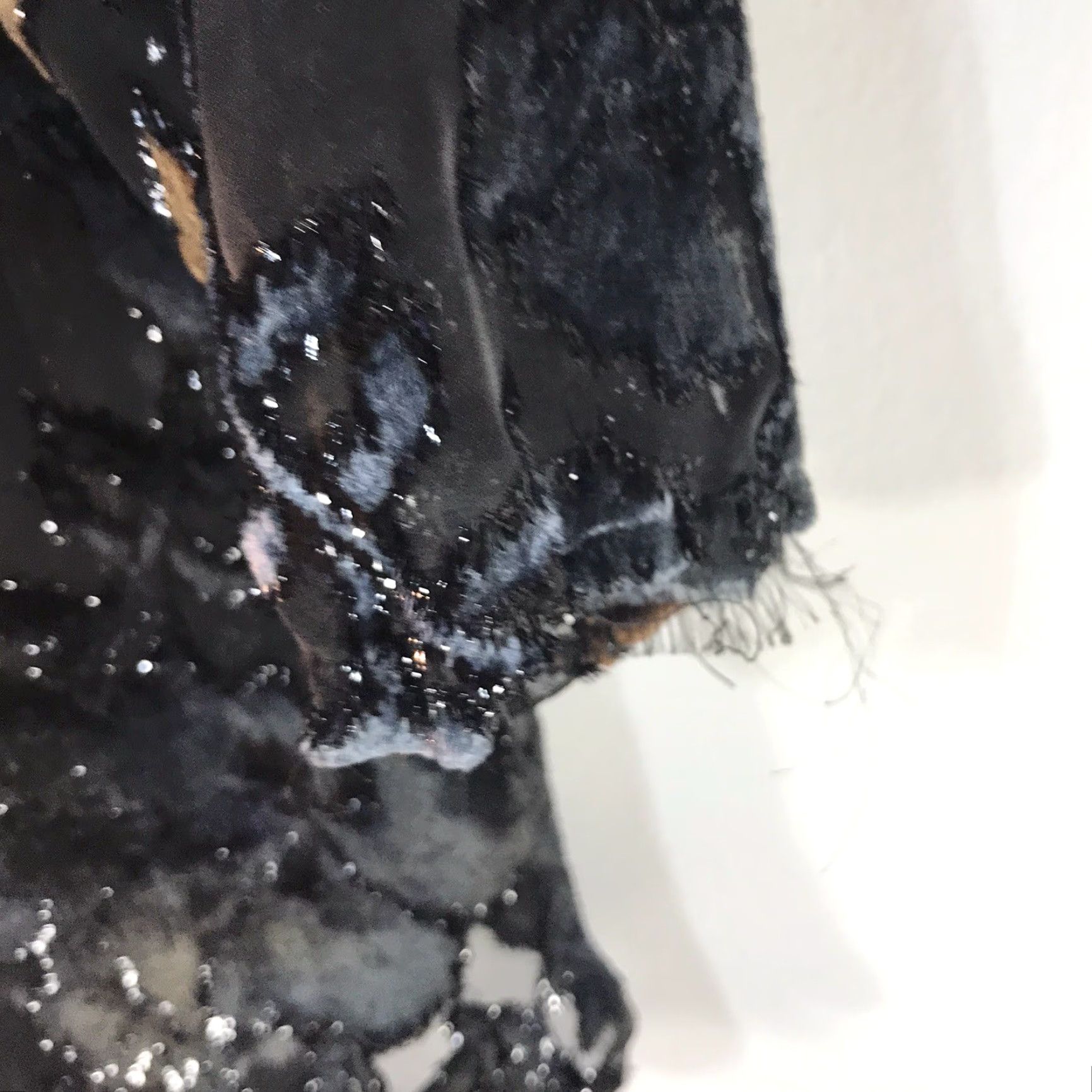 Vintage VINTAGE Carol Little Black Velvet Metallic Sheer Blouse Womens Size 10 Long Sleeve Party Geometric Size L / US 10 / IT 46 - 2 Thumbnail