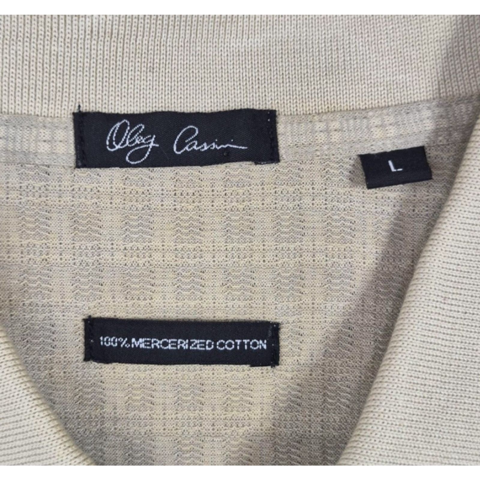 Oleg Cassini Oleg Cassini Golf Polo Shirt Mens Large Beige Check Knit 100% Mercerized Cotton Polo Shirt Mens Large Beige Check Knit 100% Mercerized Cotton Size US L / EU 52-54 / 3 - 4 Thumbnail