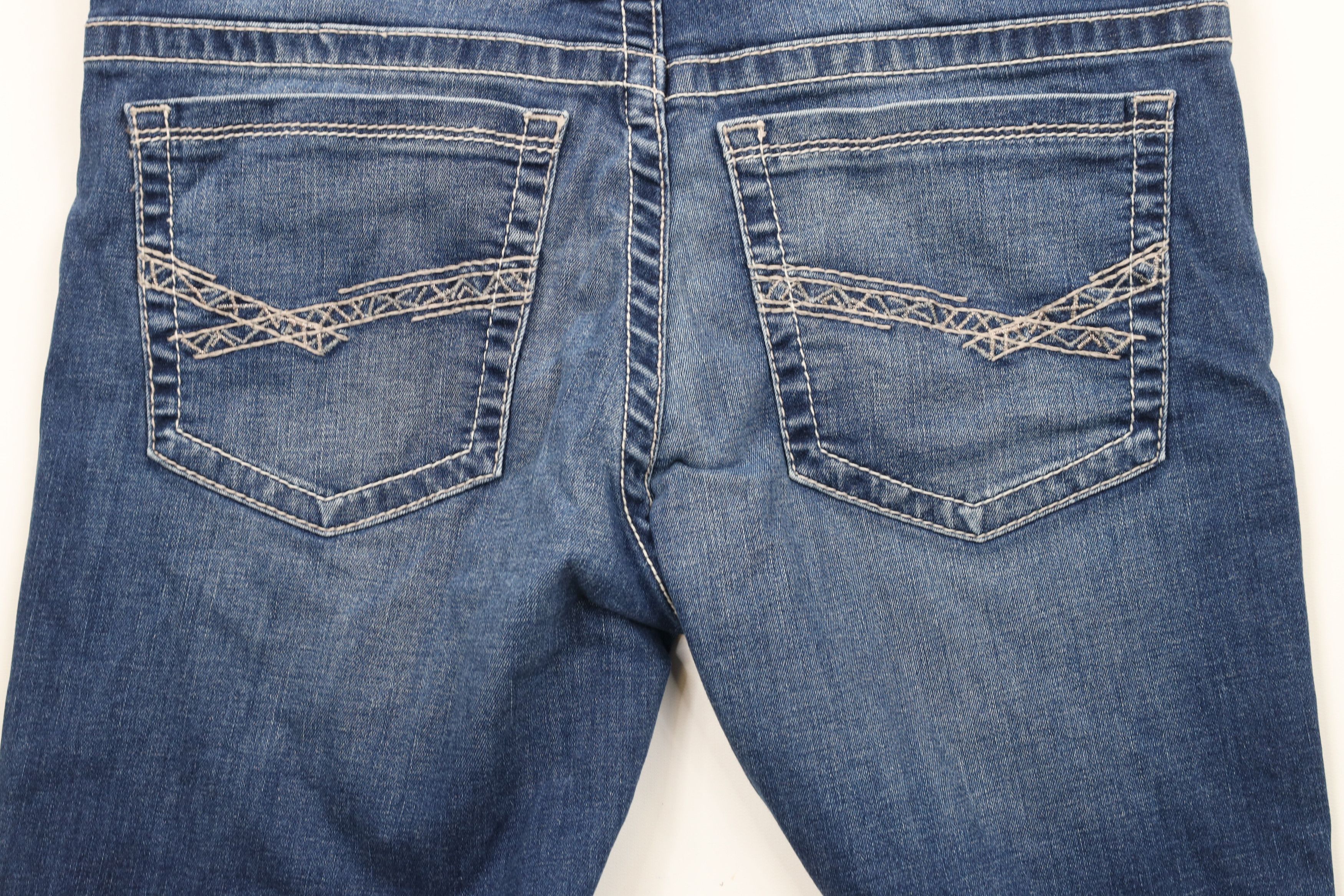 Vintage Buckle BKE Thick Stitch Cut Off Denim Jean Shorts Jorts Blue Size 31" - 10 Thumbnail
