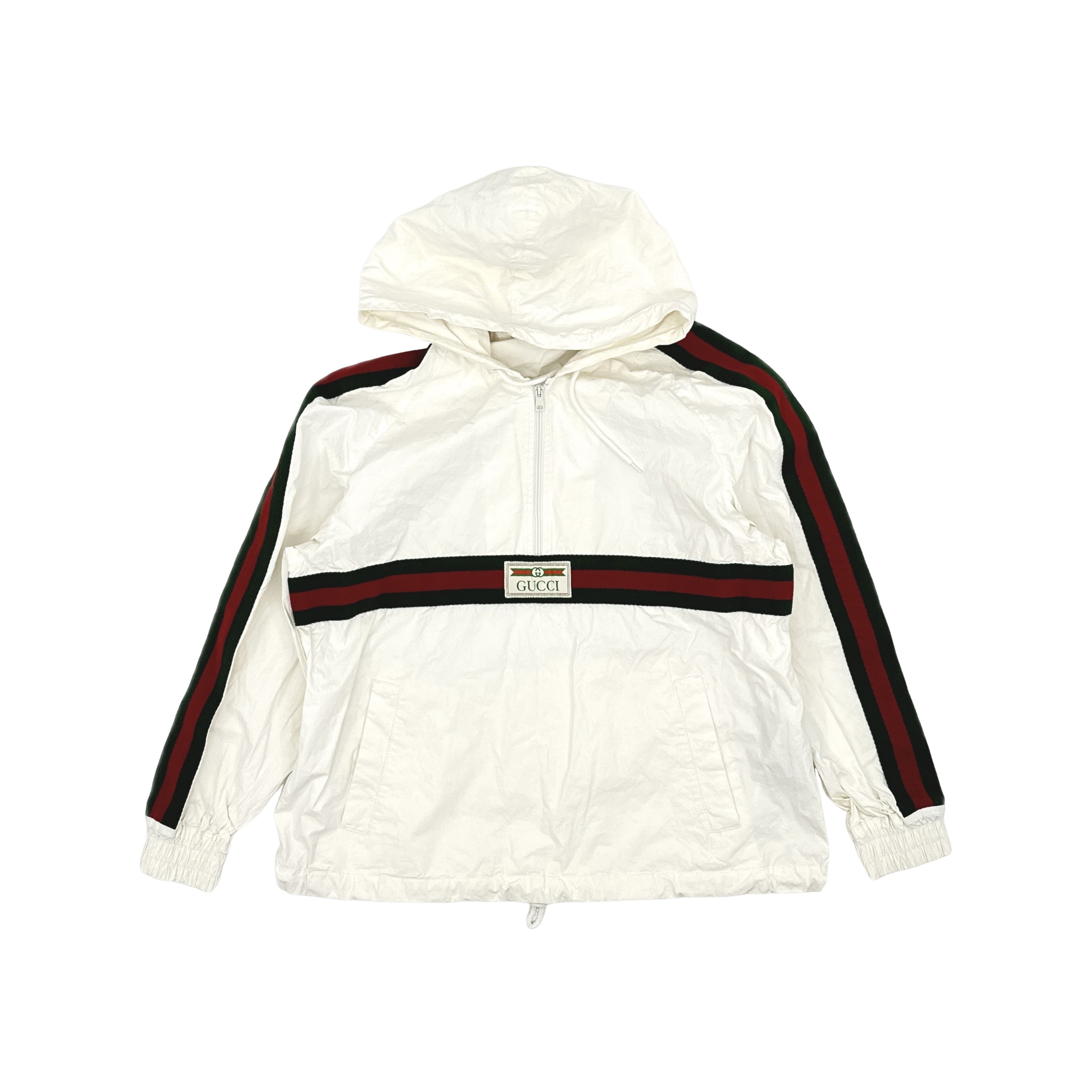 Gucci Gucci Web Stripe Logo Half-Zip Anorak Size 44 Size US S / EU 44-46 / 1 - 1 Thumbnail