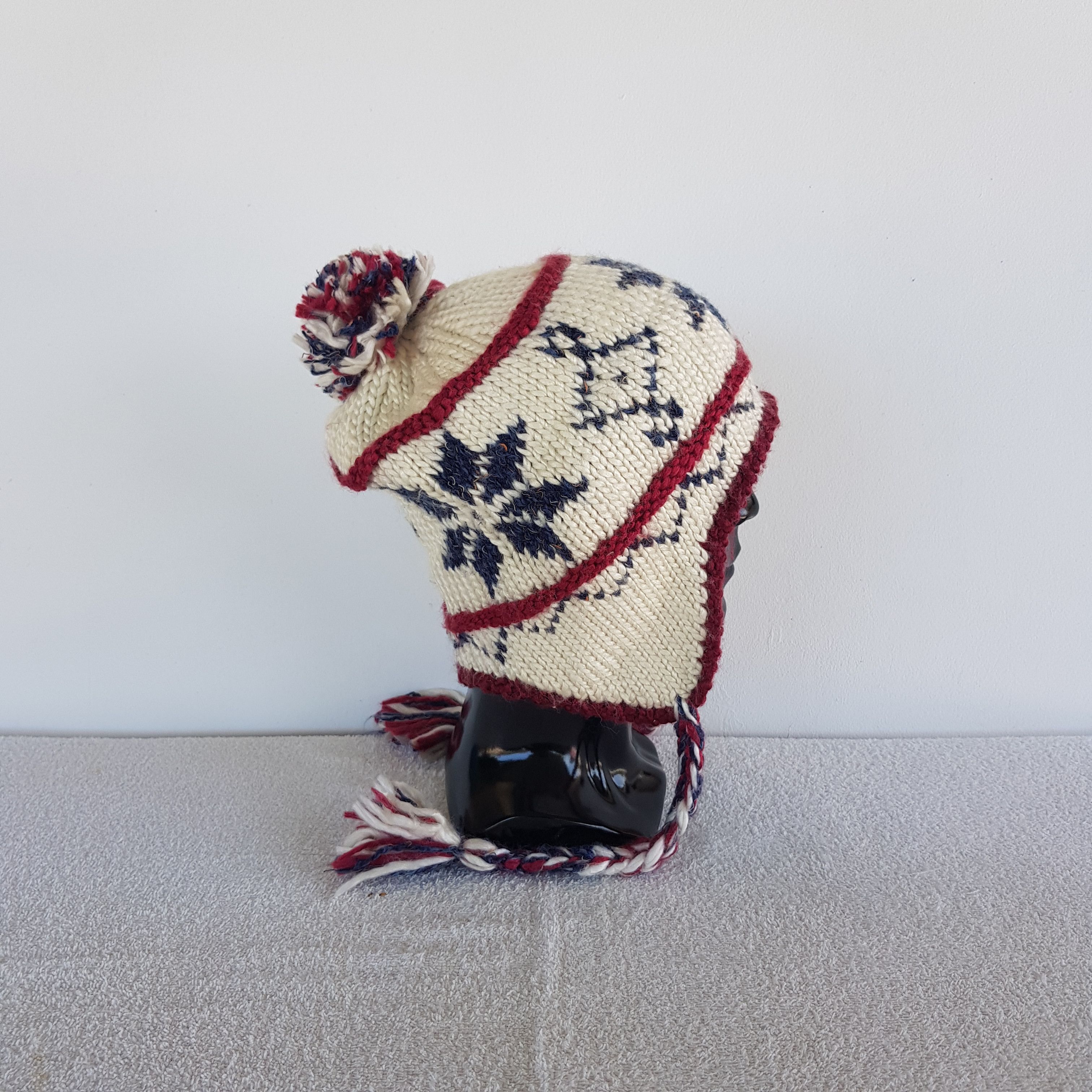 Japanese Brand Vintage Japanese Earflap Beanie Ribbed Knit Snow Caps Hats. Size ONE SIZE - 4 Thumbnail