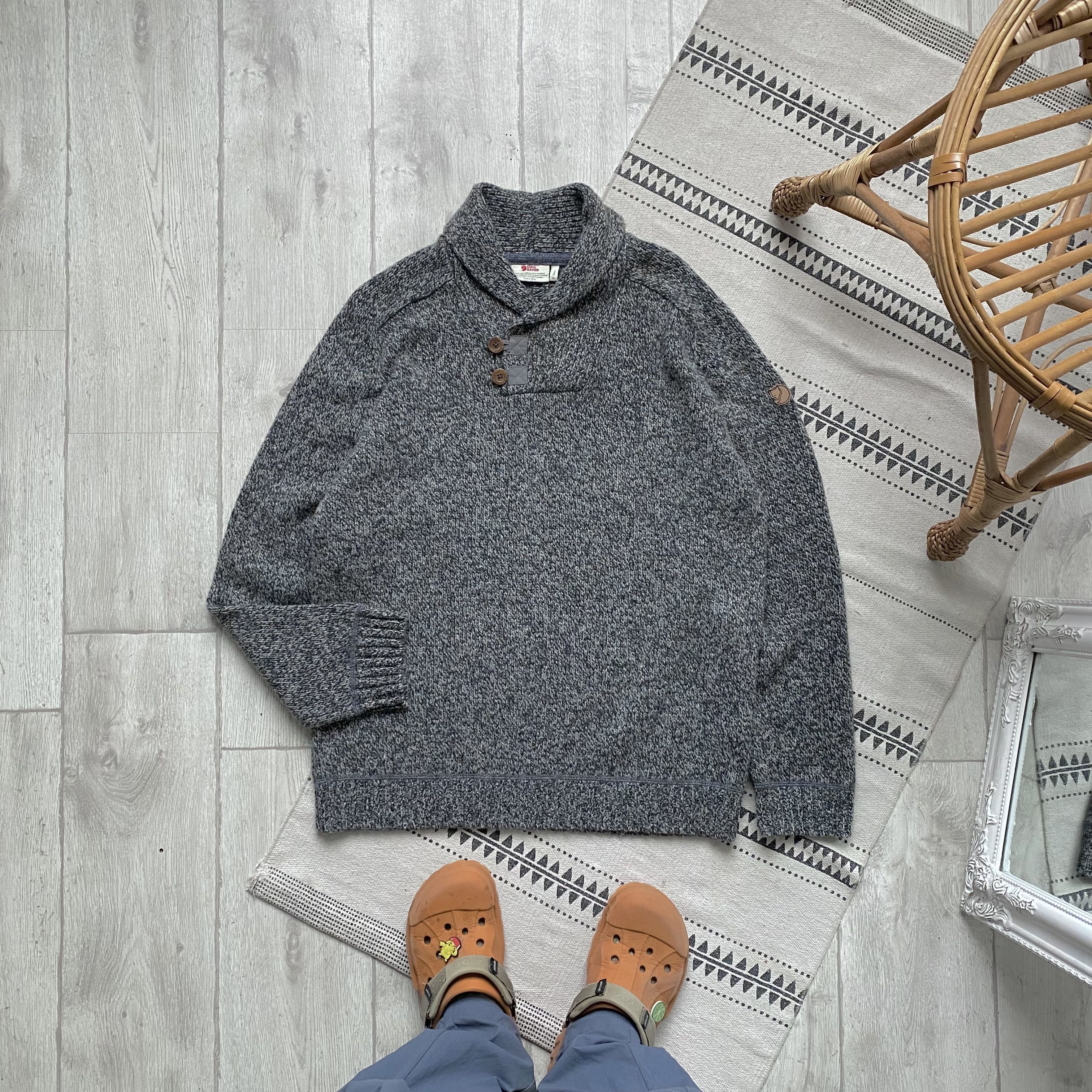 Fjallraven 🦊 Vintage 00s Fjalraven Heavy Knit Wool sweater Lada Size US XL / EU 56 / 4 - 2 Thumbnail