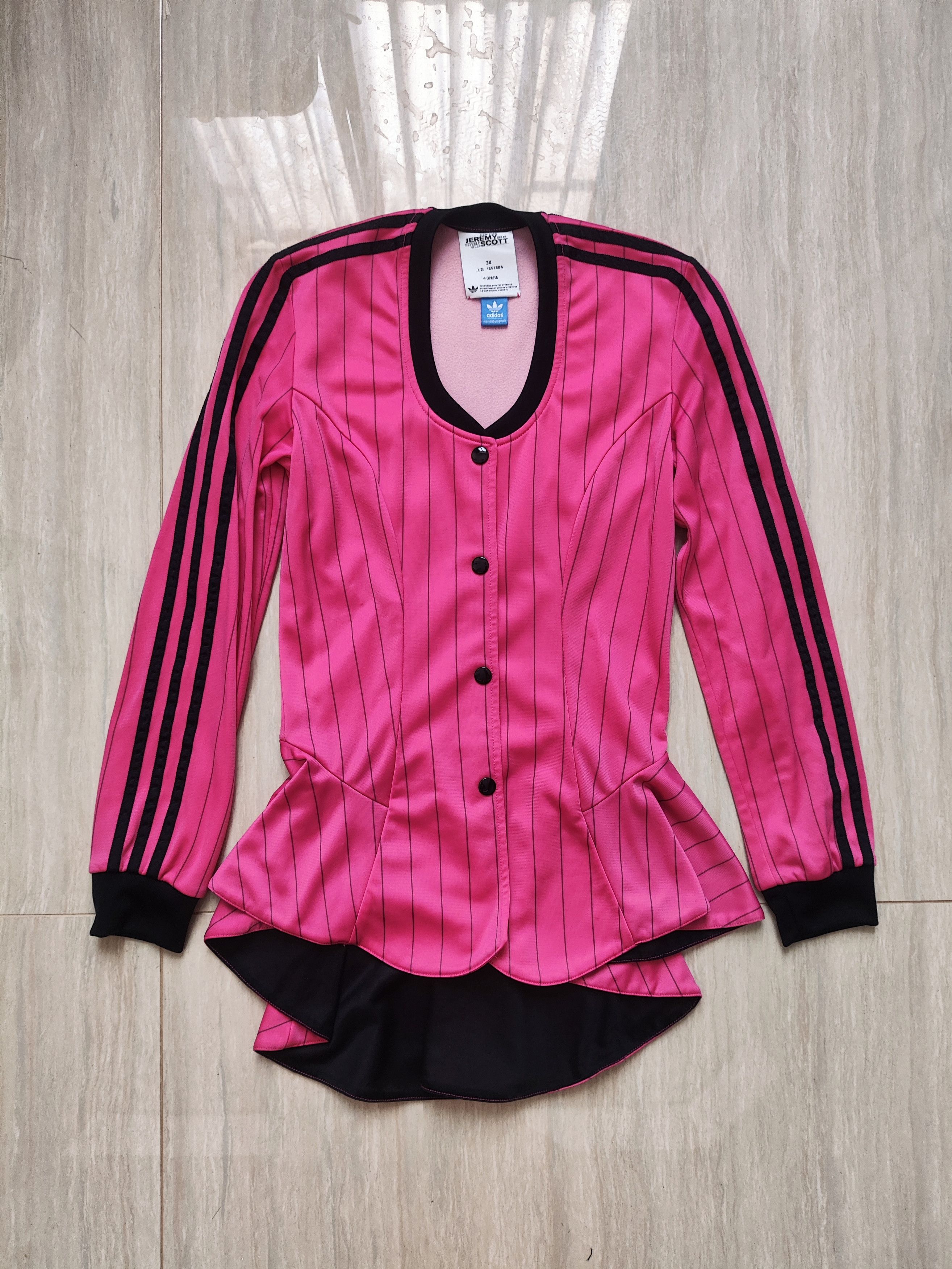 Adidas × Jeremy Scott Jeremy Scott Archive striped pink tailcoat jacket Size S / US 4 / IT 40 - 1 Thumbnail