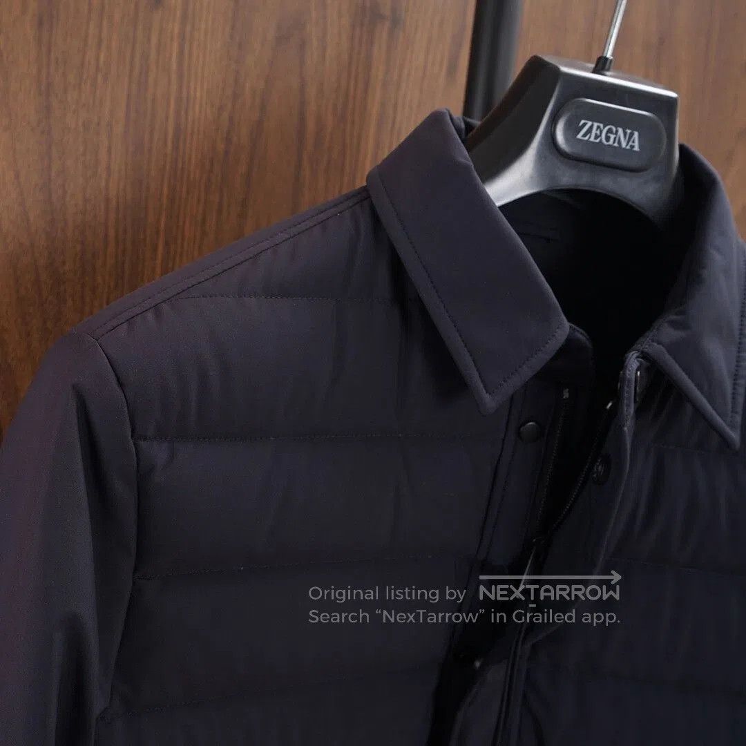 Ermenegildo Zegna ZEGNA Stratos Down Jacket Navy Blue. Size US M / EU 48-50 / 2 - 4 Thumbnail