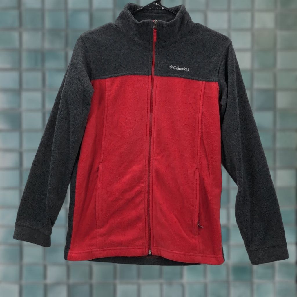 Vintage Columbia Jacket Women Red Gray Long Sleeve Zip Pocket Zipper Pocket Zip Coat Winter Fall Regular L Size Large Size L / US 10 / IT 46 - 1 Thumbnail