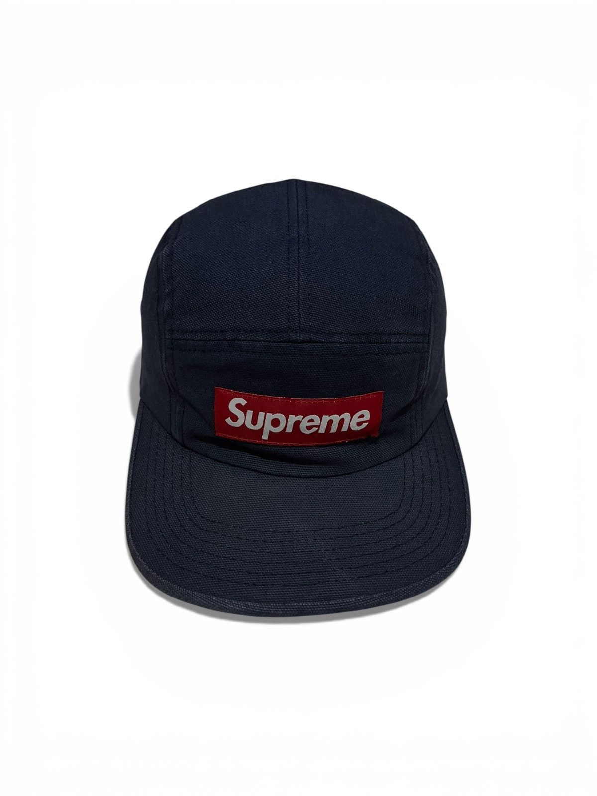Supreme Supreme Logo Box 5 Panel Navy Size ONE SIZE - 1 Thumbnail