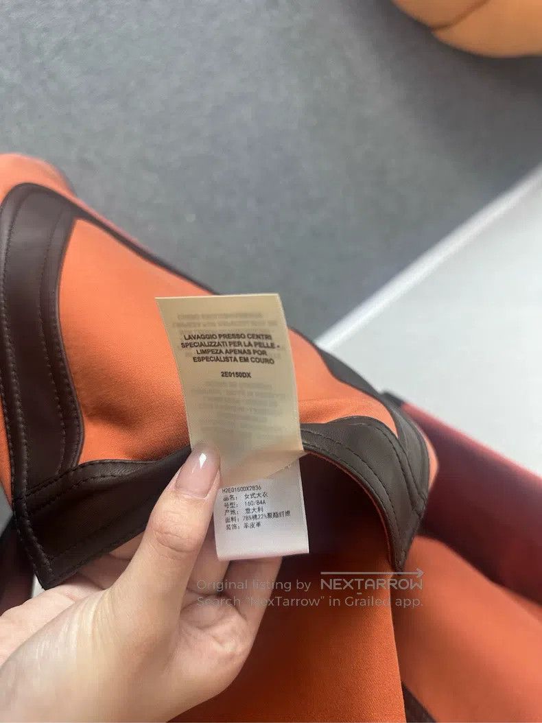 Hermes Hermes Orange Leather Long Coat Size XS / US 0-2 / IT 36-38 - 5 Thumbnail
