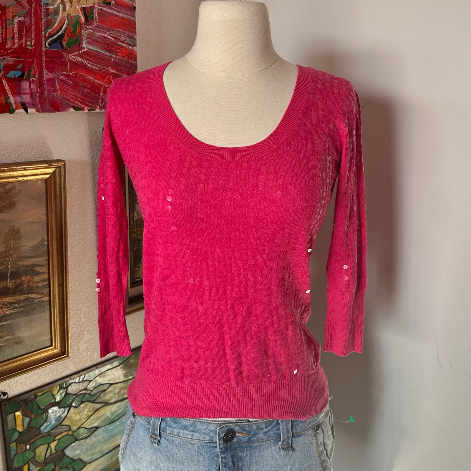 Other fade hot pink sequin sweater Size XS / US 0-2 / IT 36-38 - 1 Thumbnail
