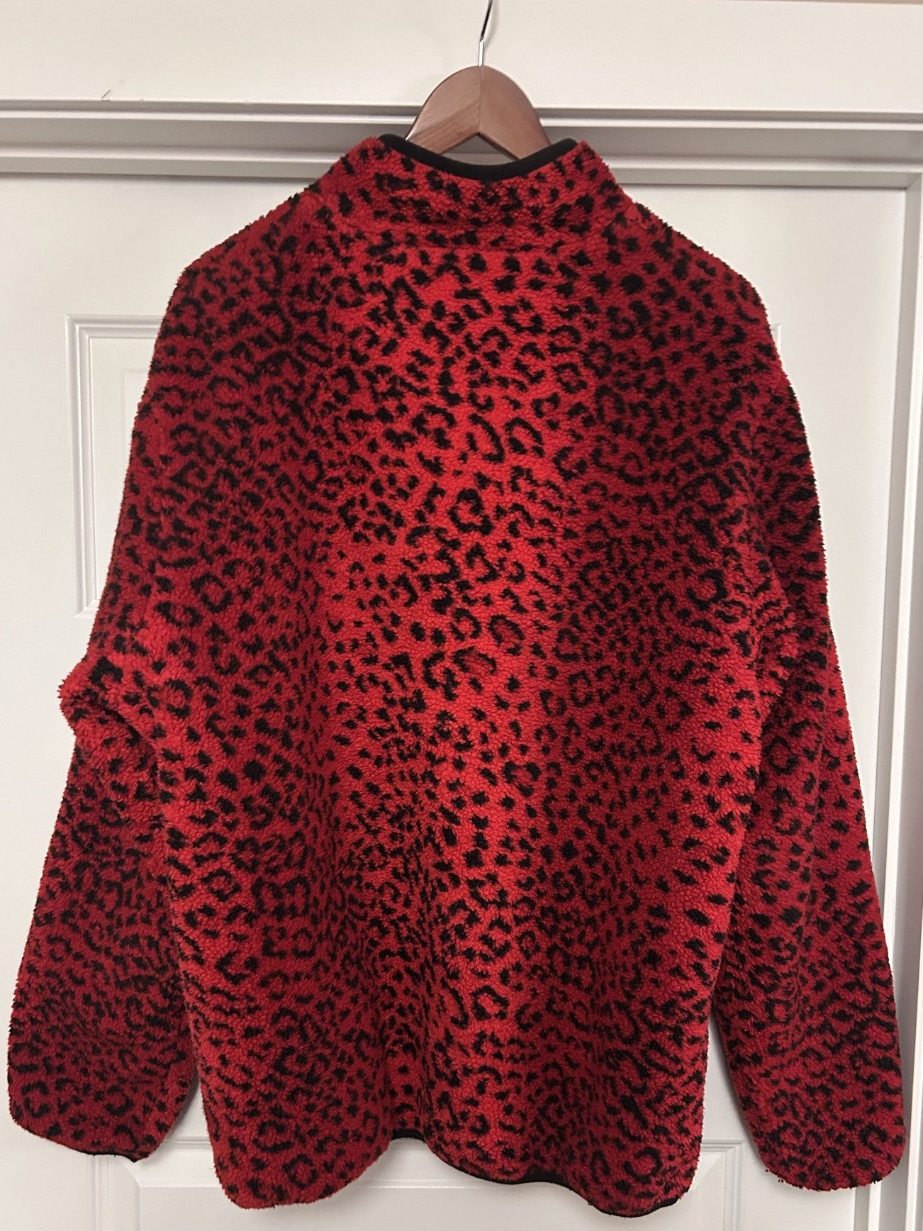 Supreme Supreme FW17 Red Leopard Reversible Fleece Size US XL / EU 56 / 4 - 2 Thumbnail