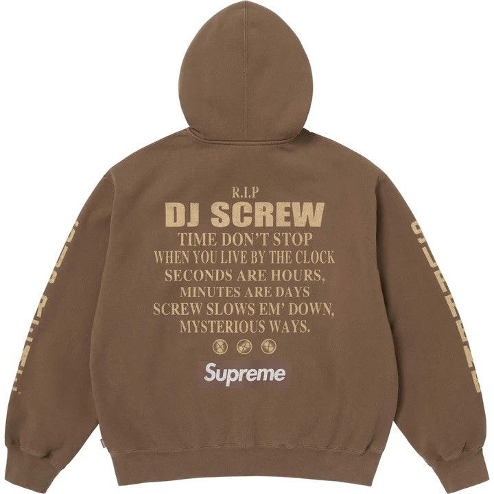 Supreme Supreme DJ Screw Zip Up Hooded Sweatshirt Dusty Brown Small Size US S / EU 44-46 / 1 - 5 Thumbnail
