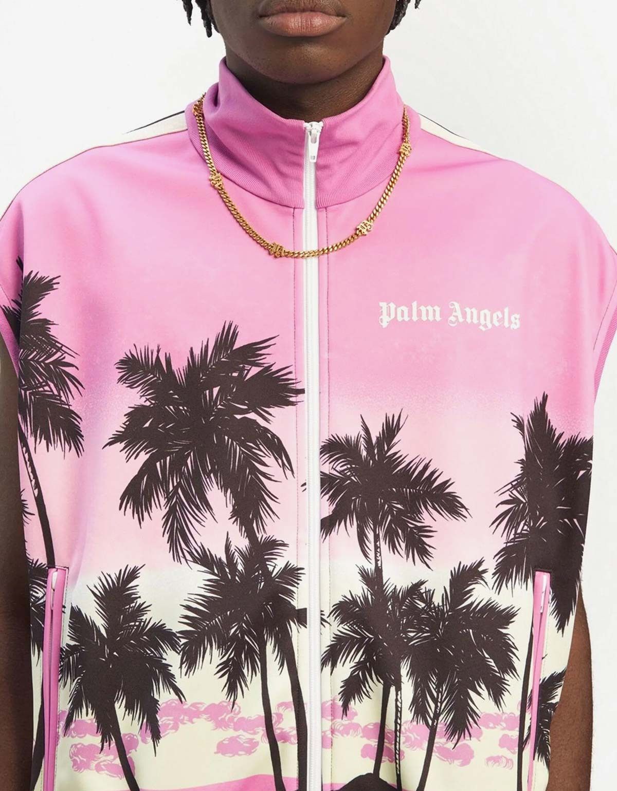 Palm Angels Palm Angels Pink Sunset Track Gilet Size US M / EU 48-50 / 2 - 5 Thumbnail