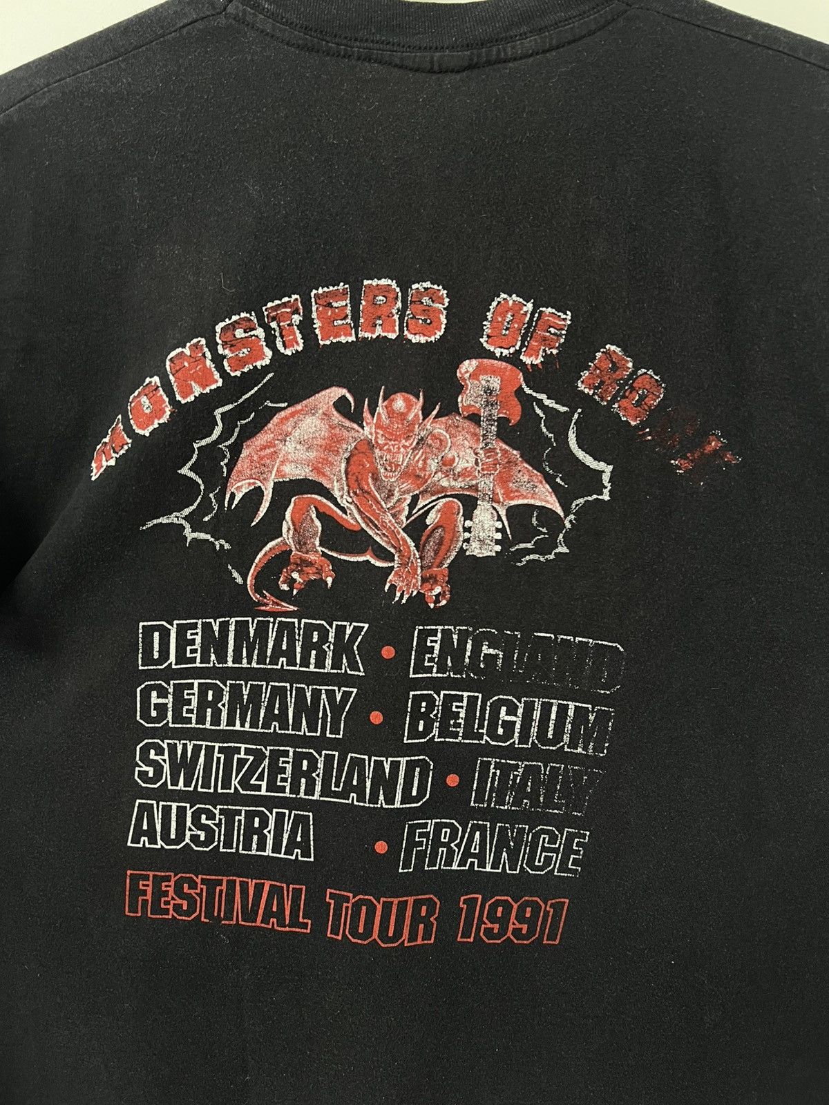 Band Tees × Vintage Vintage 1991s Monsters of Rock Ac Dc Metallica T shirt sz L Size US L / EU 52-54 / 3 - 16 Thumbnail