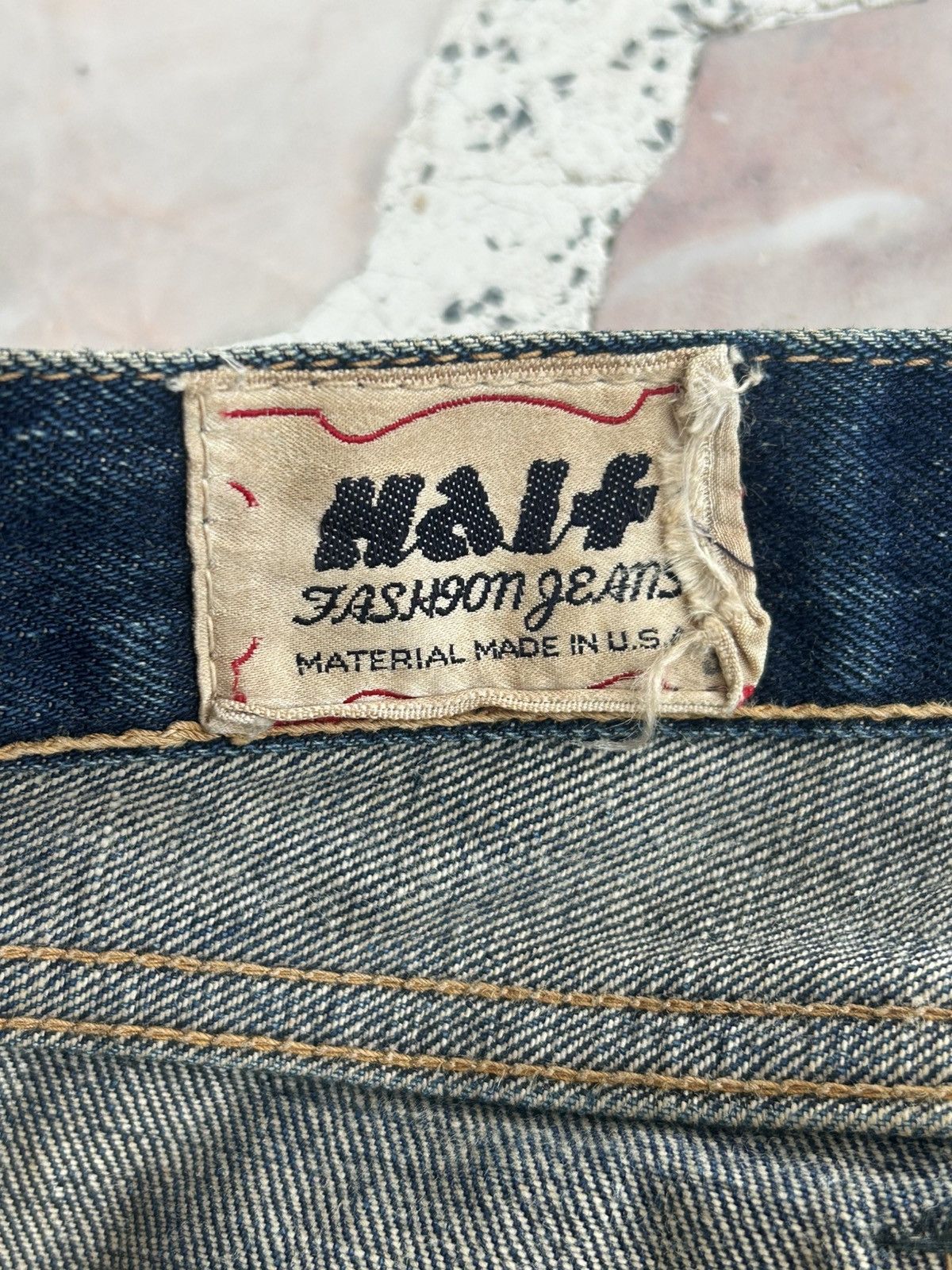 Japanese Brand Half Japan Denim Vintage Flare 90s Size US 28 / EU 44 - 13 Thumbnail