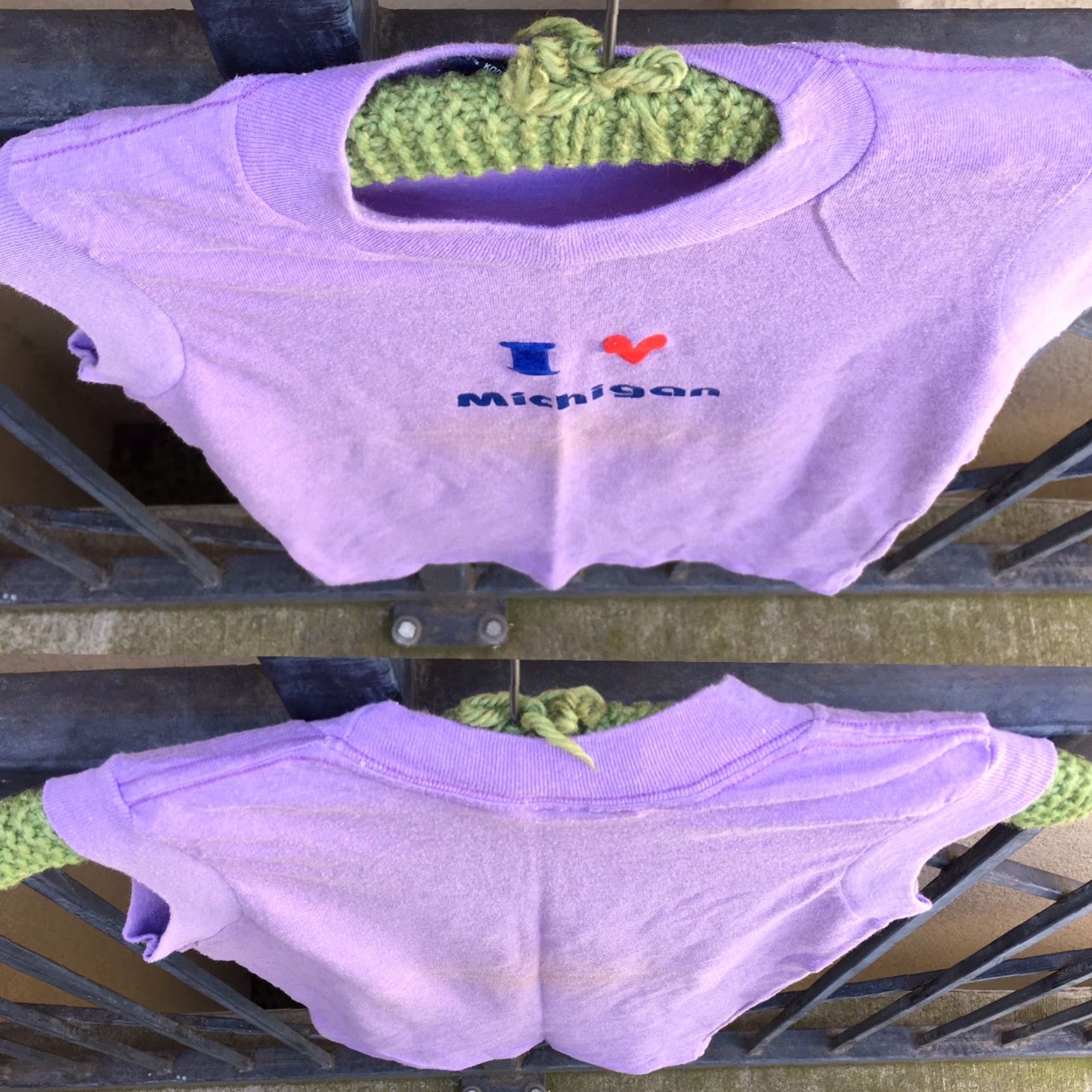 J Brand VINTAGE I Love Michigan Muscle Shirt Tee Heart Worn 80s Sneakers Mens S Purple Graphic Tee Size US S / EU 44-46 / 1 - 3 Thumbnail