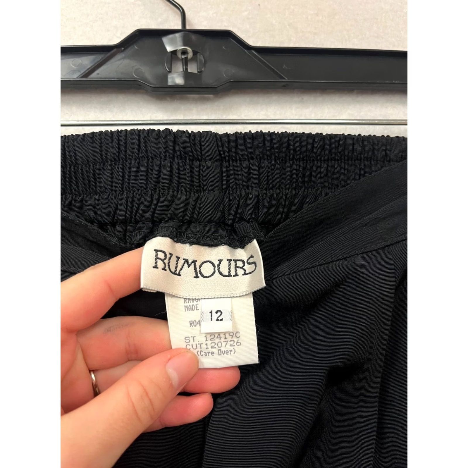 Vintage Rumours Pants Dress Pants Womens 12 Black Lace Hem Pleated All Season Vintage? No, Not Vintage Size 34" / US 12 / IT 48 - 3 Thumbnail