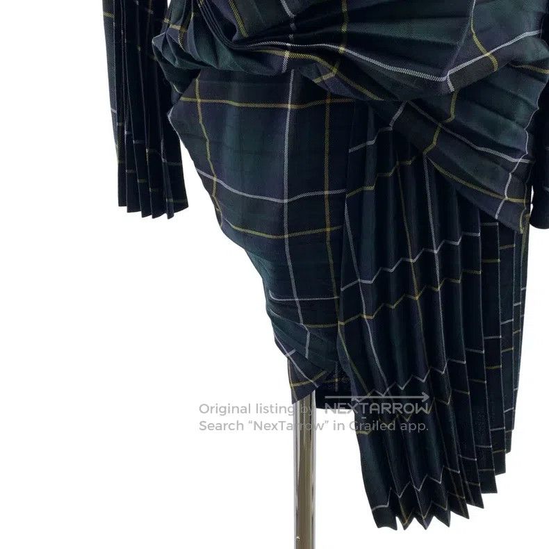 Junya Watanabe Junya Watanabe Plaid Pleated Dress Size M / US 6-8 / IT 42-44 - 5 Thumbnail