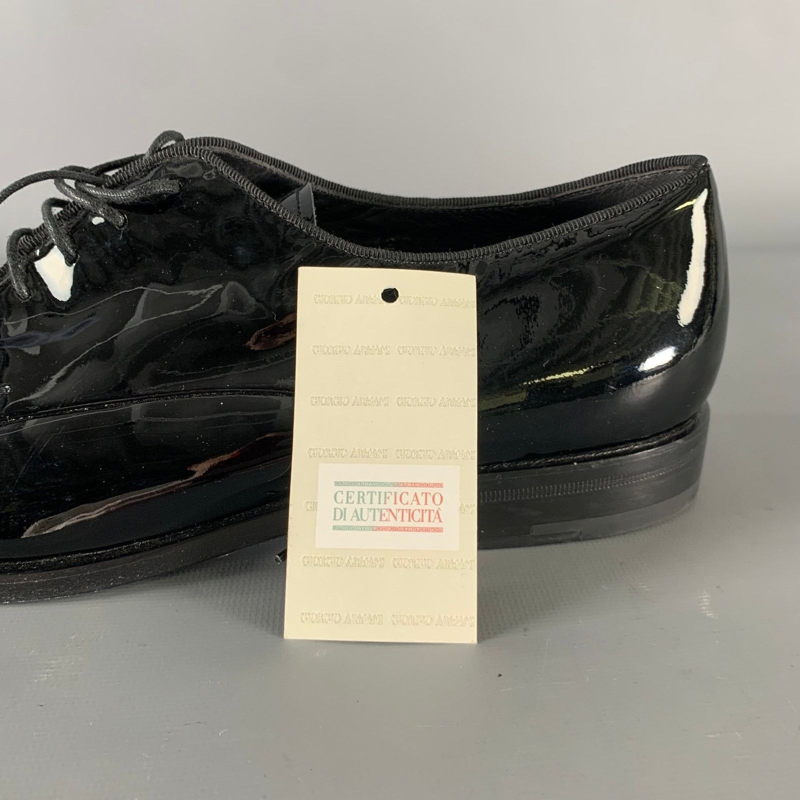 Giorgio Armani GIORGIO ARMANI Size 9.5 Black Leather Lace Up Shoes Size US 9.5 / EU 42-43 - 10 Thumbnail