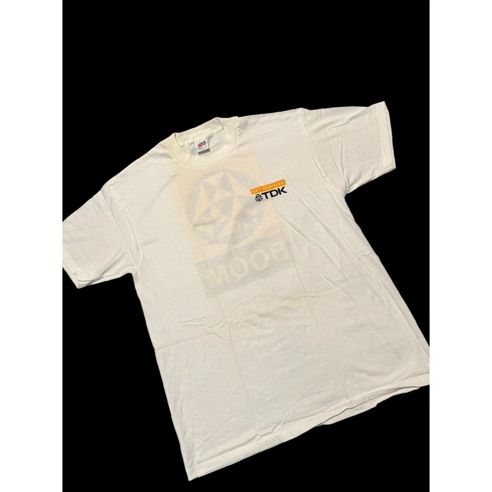 Anvil VINTAGE TDK Electronics Cassette Tape Spinal Tap Single Stitch XL Tee Shirt Men White 1990s 90s Graphic Print Rock Punk Grunge Hipster Metal Size US XL / EU 56 / 4 - 3 Thumbnail