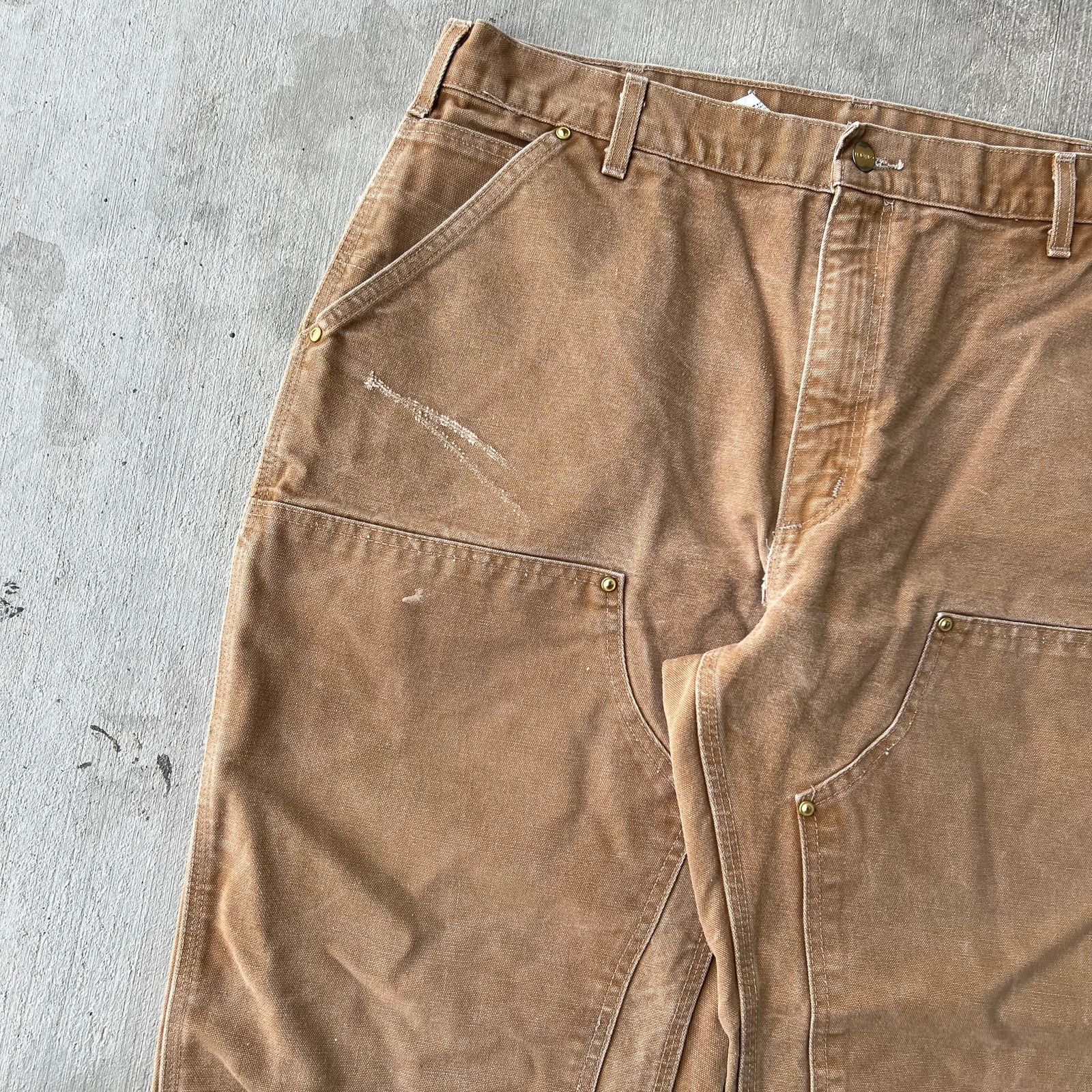 Carhartt × Vintage Carhartt brown double knee work wear carpenter pants Size US 37 - 3 Thumbnail