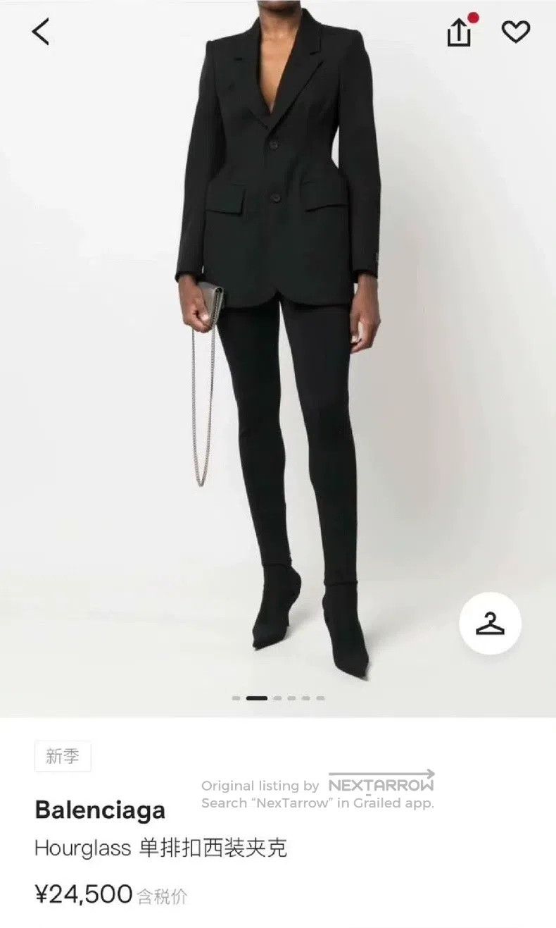 Balenciaga Balenciaga Solid black single-breasted long sleeve suit ja Size XXS / US 00 / IT 34 - 9 Thumbnail