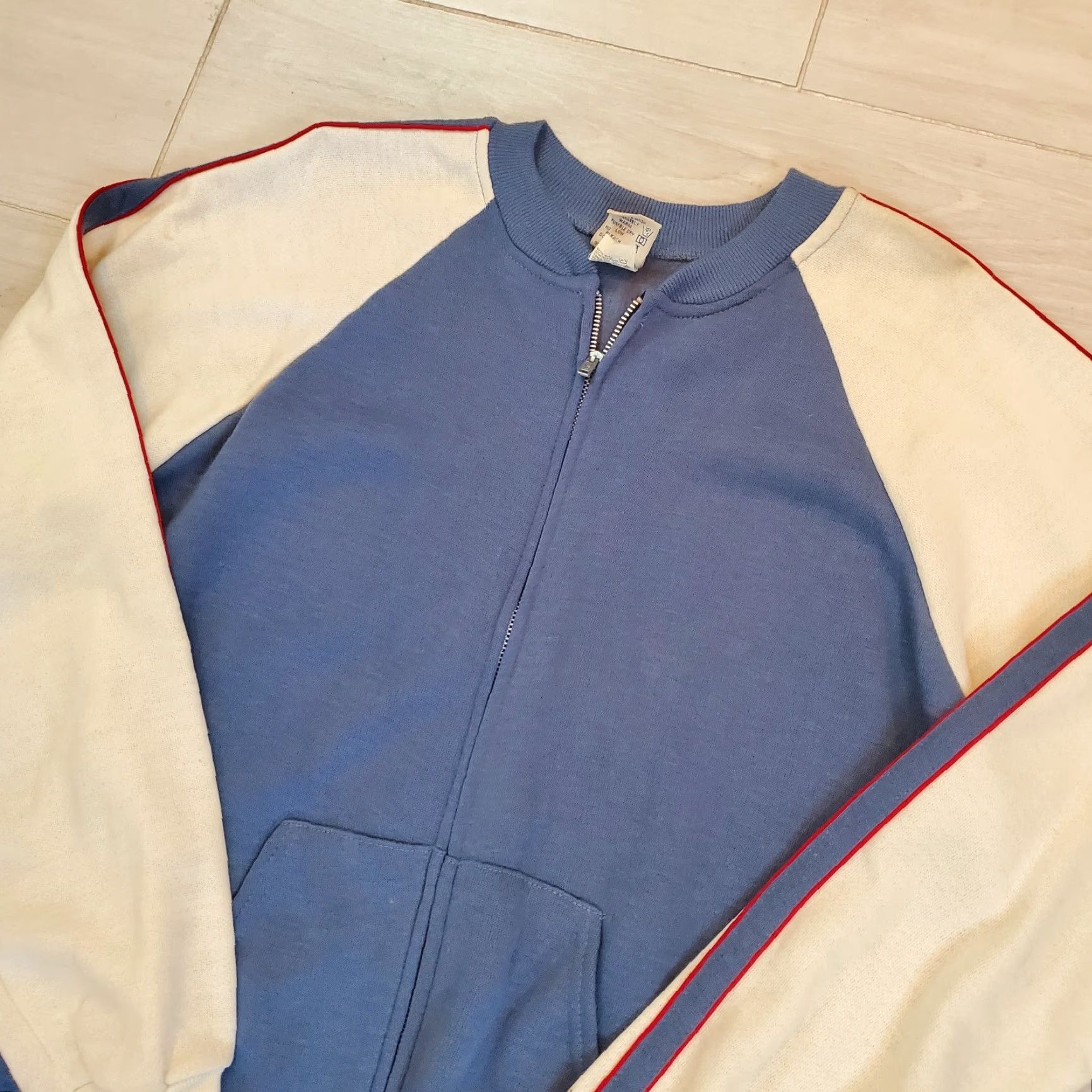 Vintage Bassett Walker Sweatshirt Mens Large Blue Raglan Full Zip Size US L / EU 52-54 / 3 - 4 Thumbnail